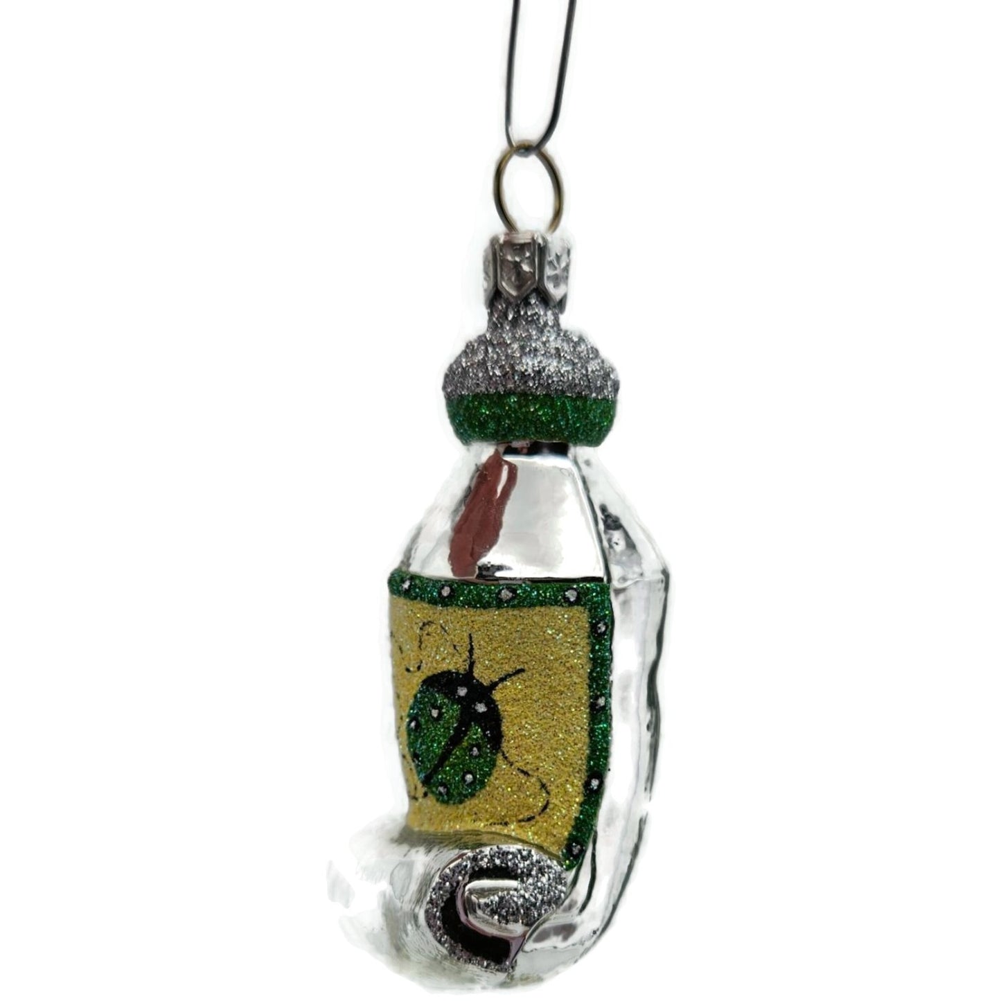 Patricia Breen Miniature Paint Tube Green Bug Rolled Spring Christmas Ornament