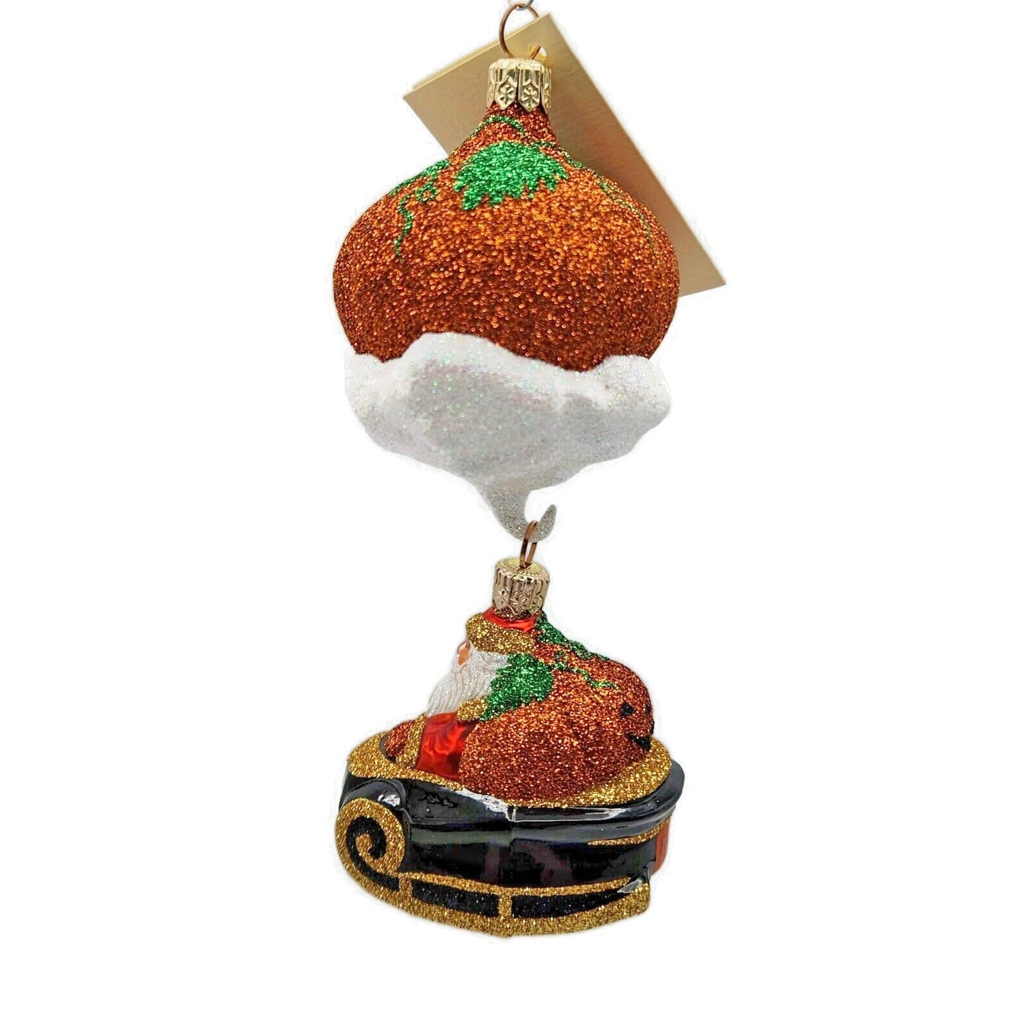 Patricia Breen Night Fright Santa Orange Pumpkin Halloween Christmas Ornament