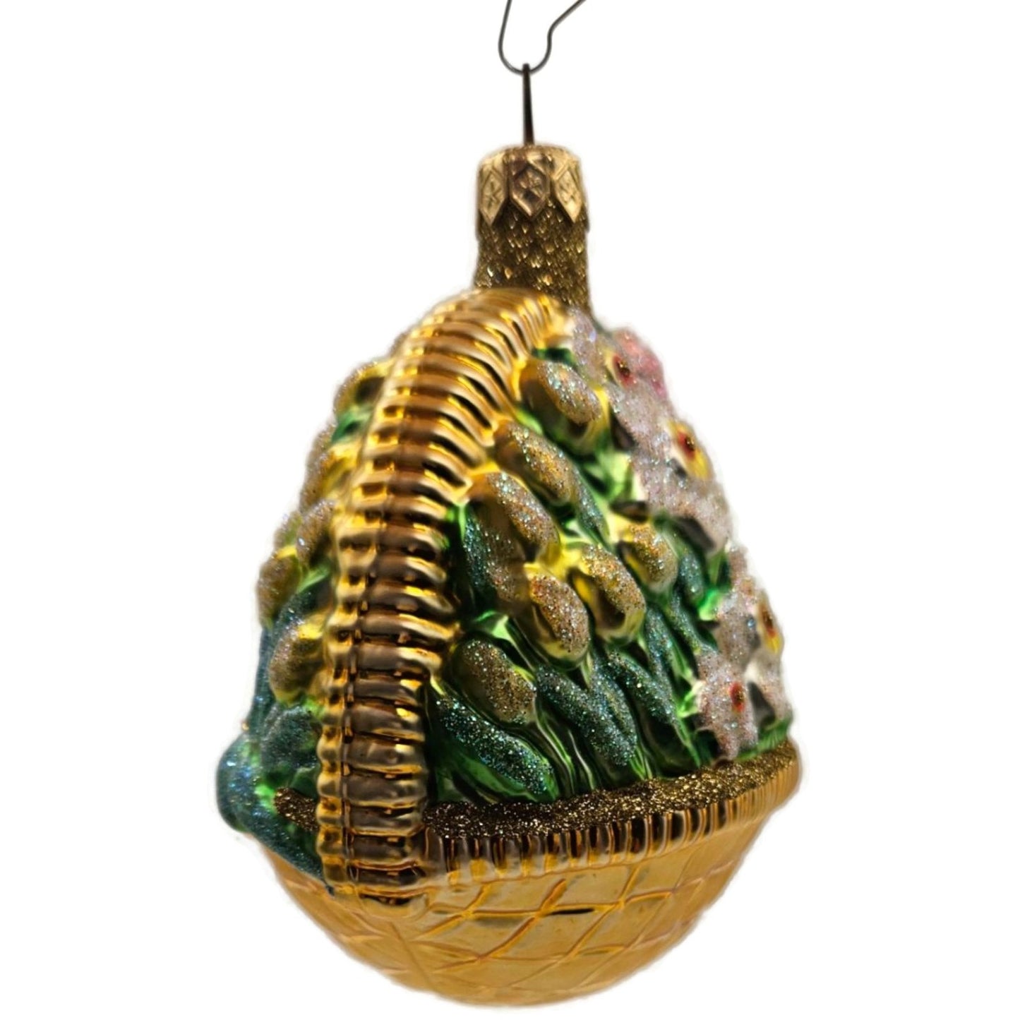 Patricia Breen Flowers For My Love Gold Tulips Spring Christmas Ornament Basket