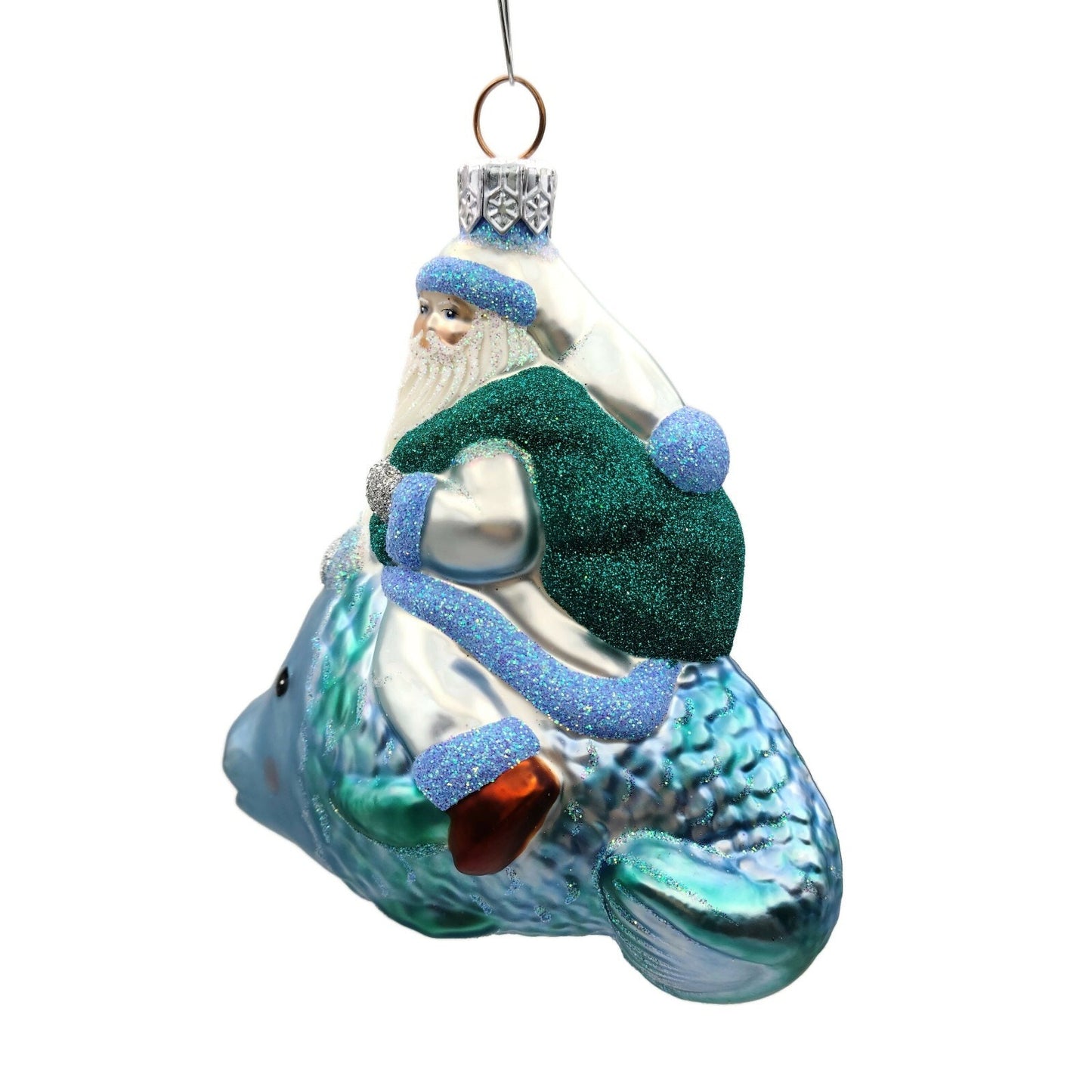 Patricia Breen Santa De La Mer Fine Glitter Bag Summer Nautical Tree Ornament