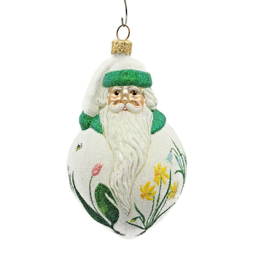 Patricia Breen Santa Poeticus Day Flowers Bees Pearl Spring Christmas Ornament
