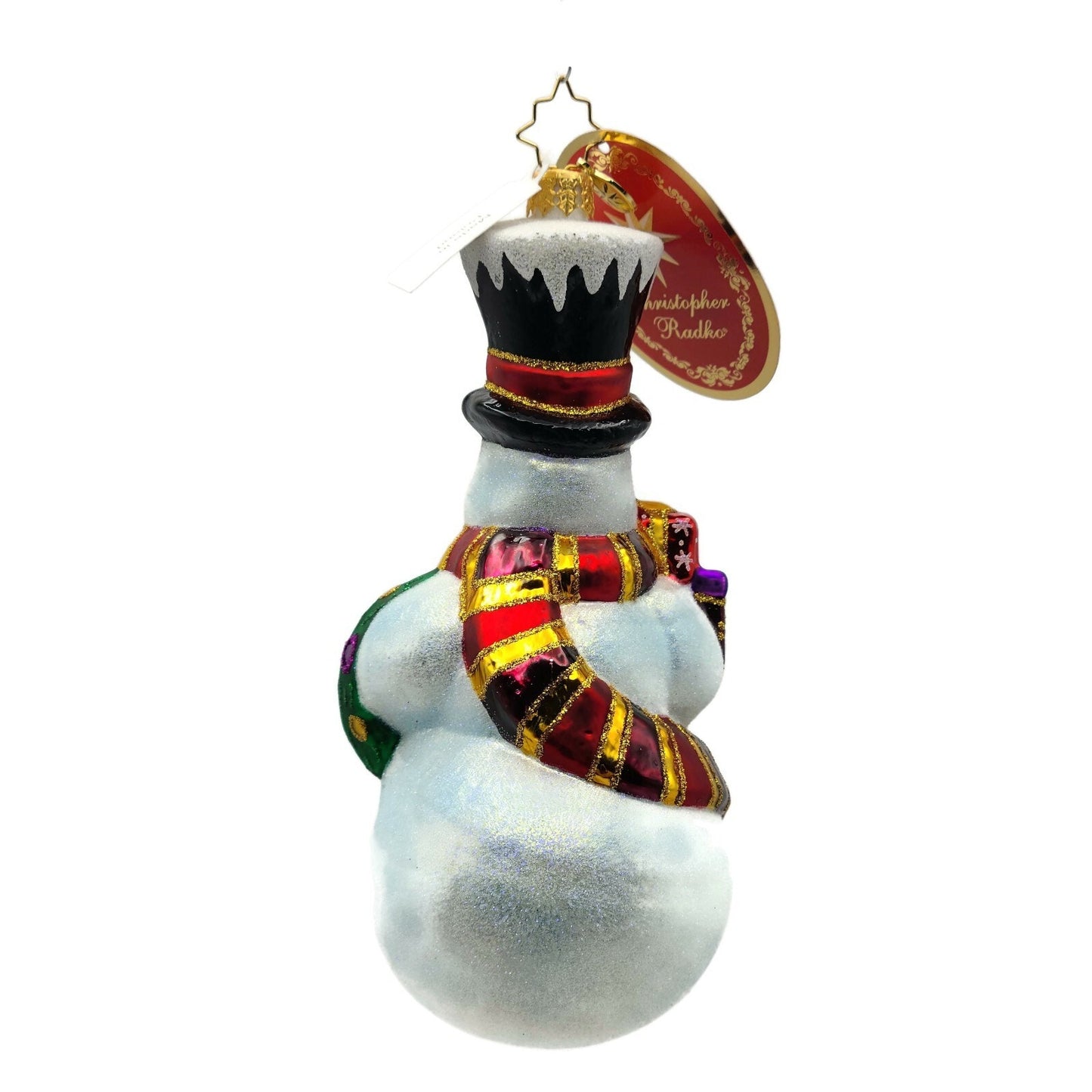 Christopher Radko A Visit from Frosty Snowman Christmas Tree Ornament 1020861