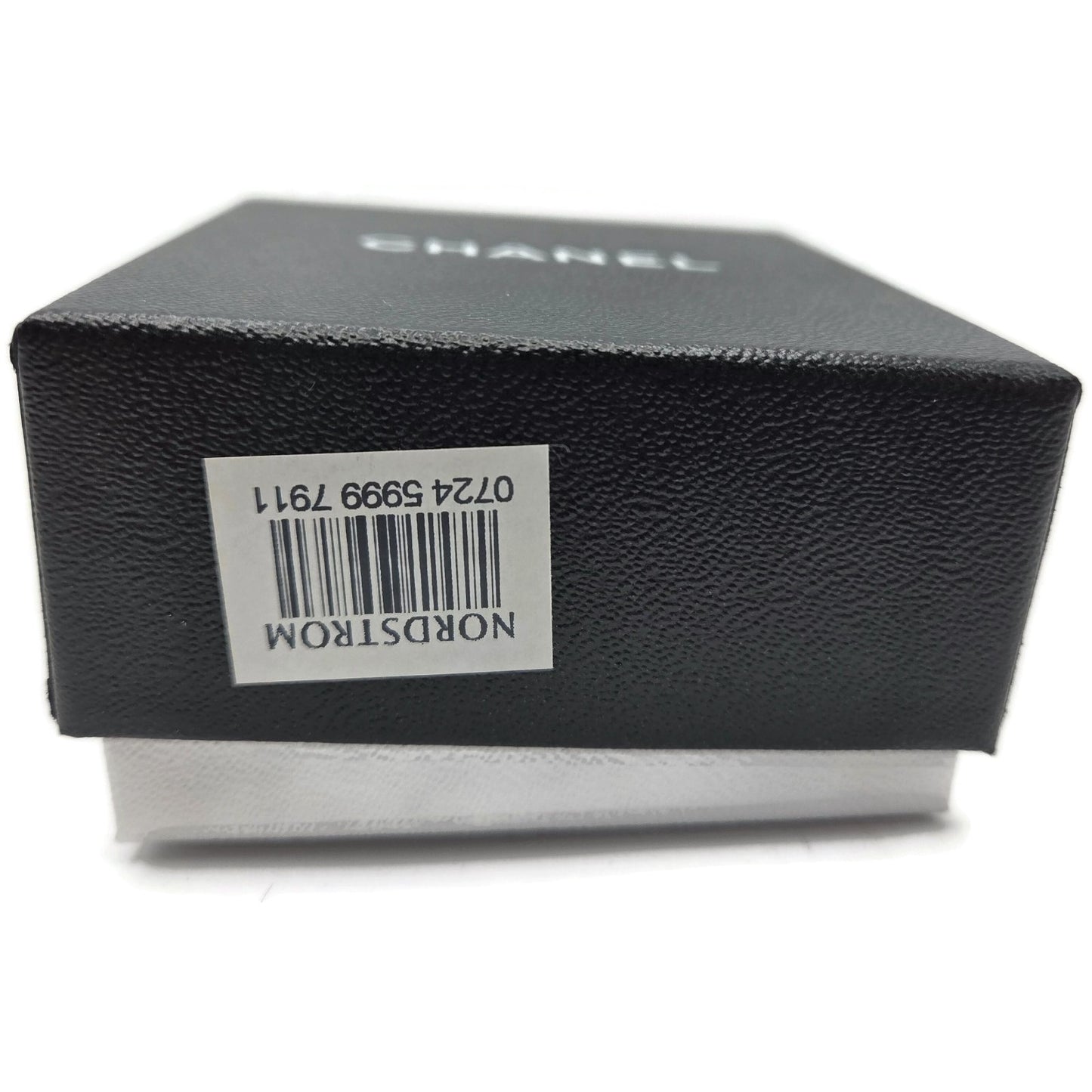 Chanel Camellia CC Ring Ruthenium Black Enamel Crystal EU 54 US 7 w/ Box 13P