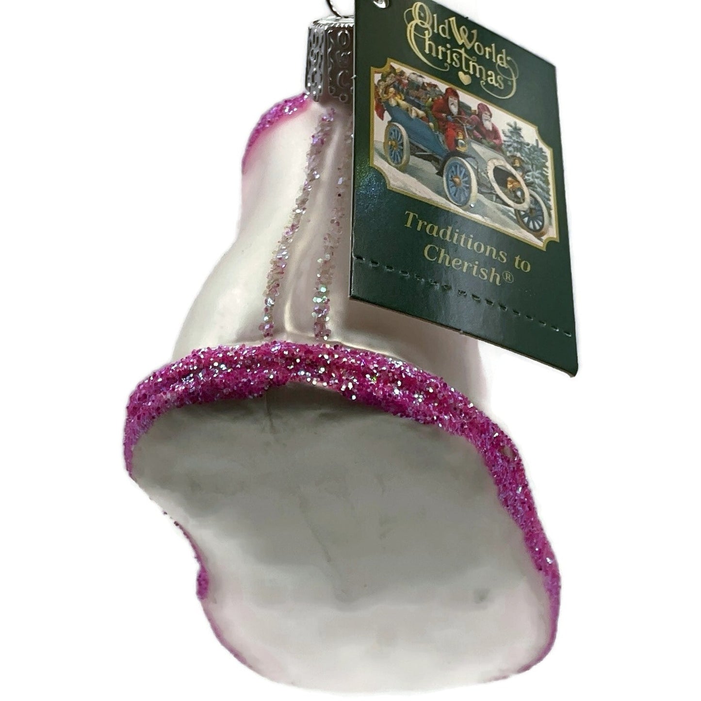 Baby Girl Shoe Ornament Pearl Pink Old World Christmas Holiday Tree Ornament OWC