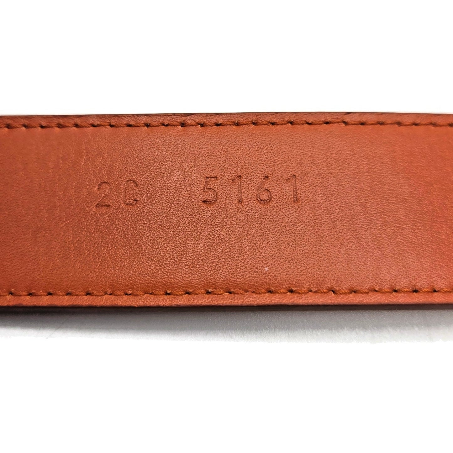 Prada Orange Leather Belt 36 Inch / 90 cm Silver Buckle Made in Italy 2C5161