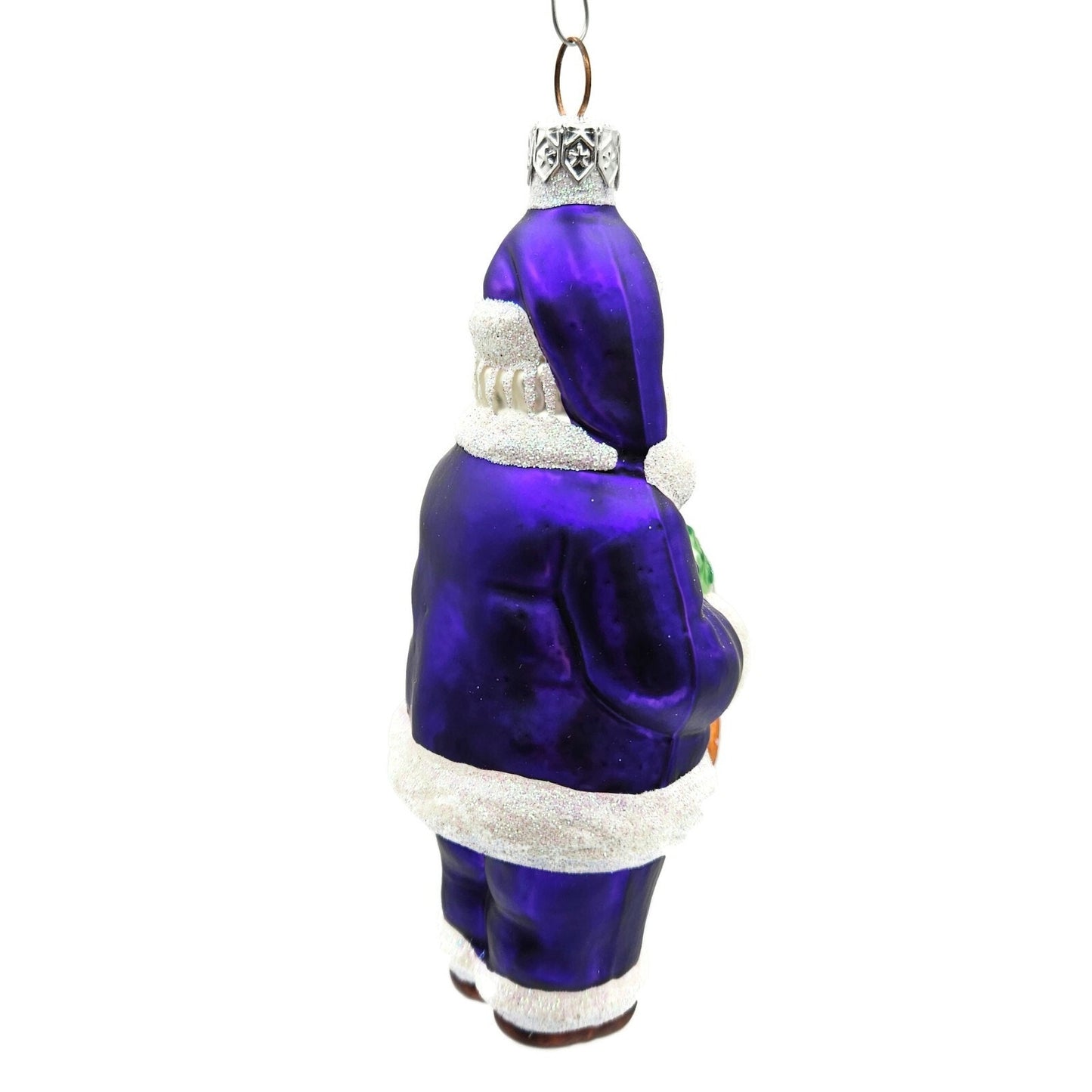 Patricia Breen A Snack For Rudolph Purple Santa Christmas Holiday Tree Ornament