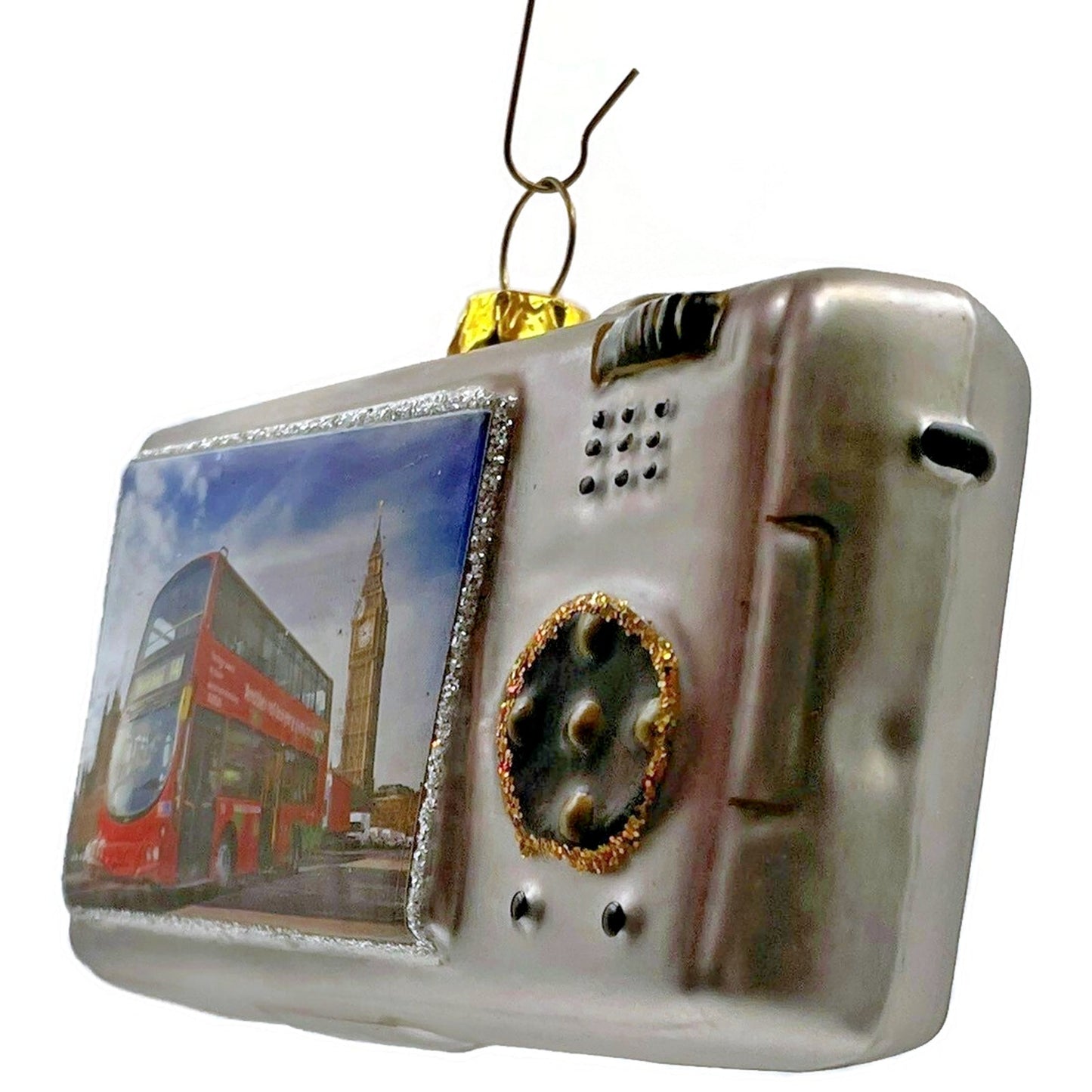 Digital Camera Double Decker Bus London England Christmas Tree Decor Ornament
