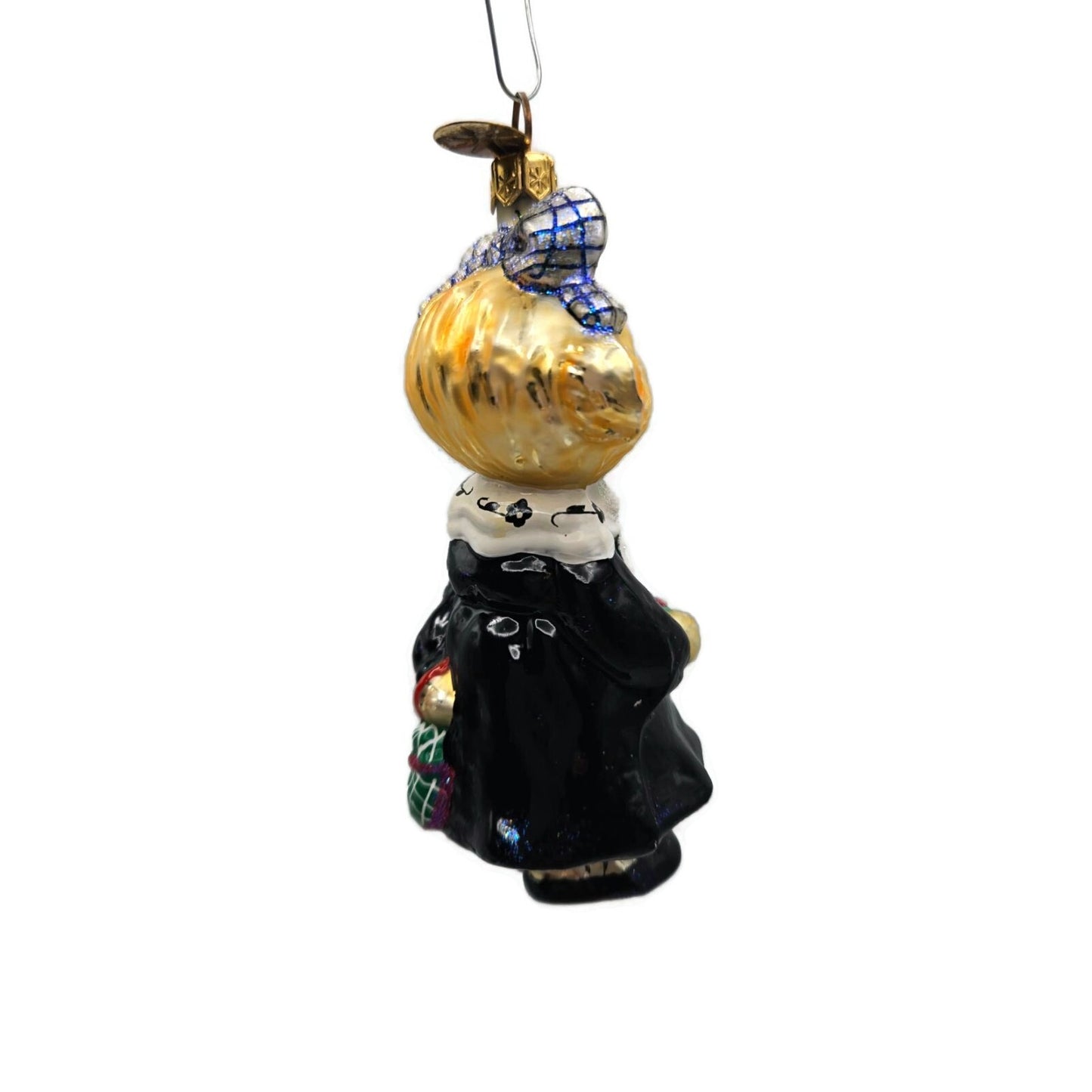 Christopher Radko Petite Portrait in Black White Muffy Holiday Ornament 00NAB06