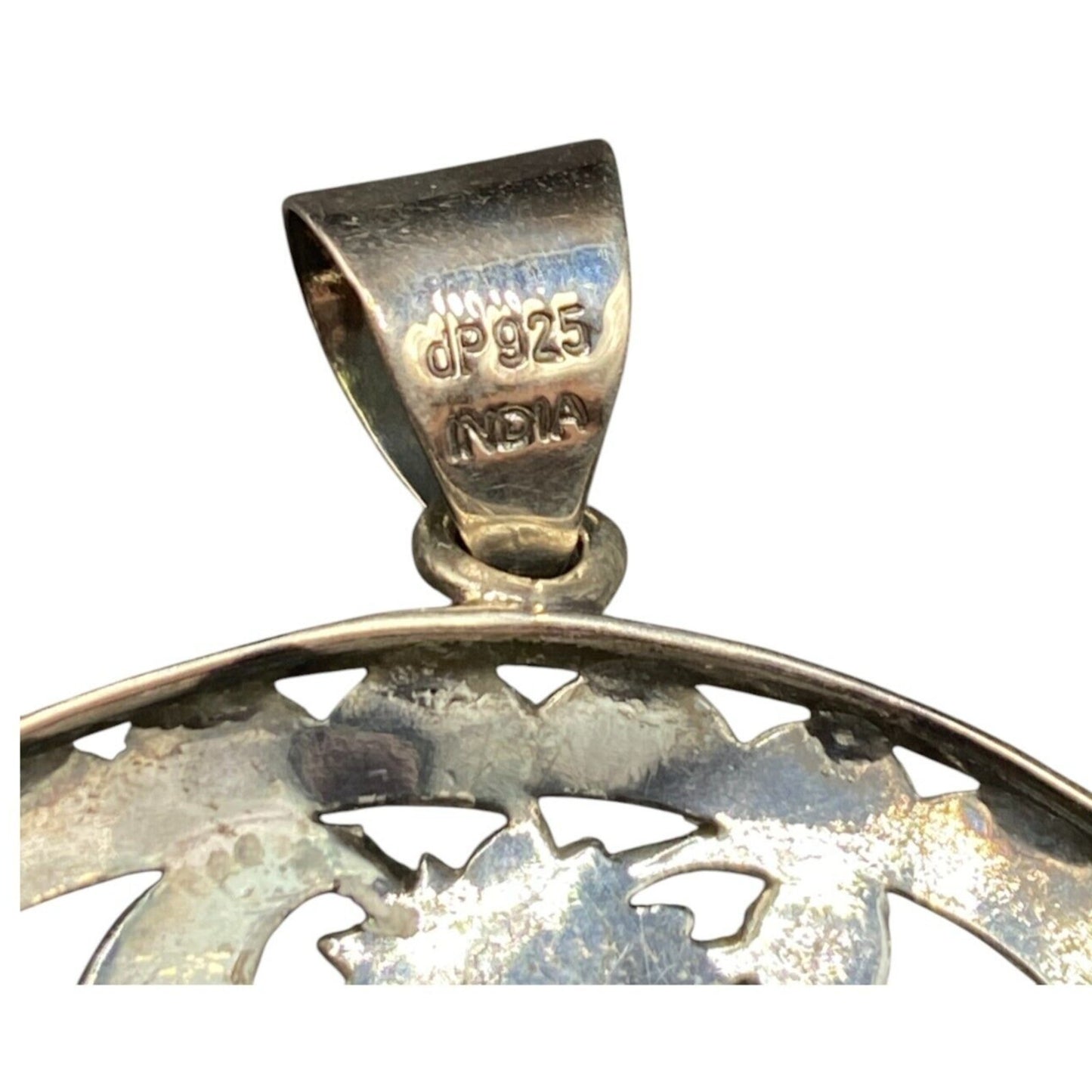 Doug Paulus Silver Floral Filigree Round Medallion Pendant 925 Sterling Silver