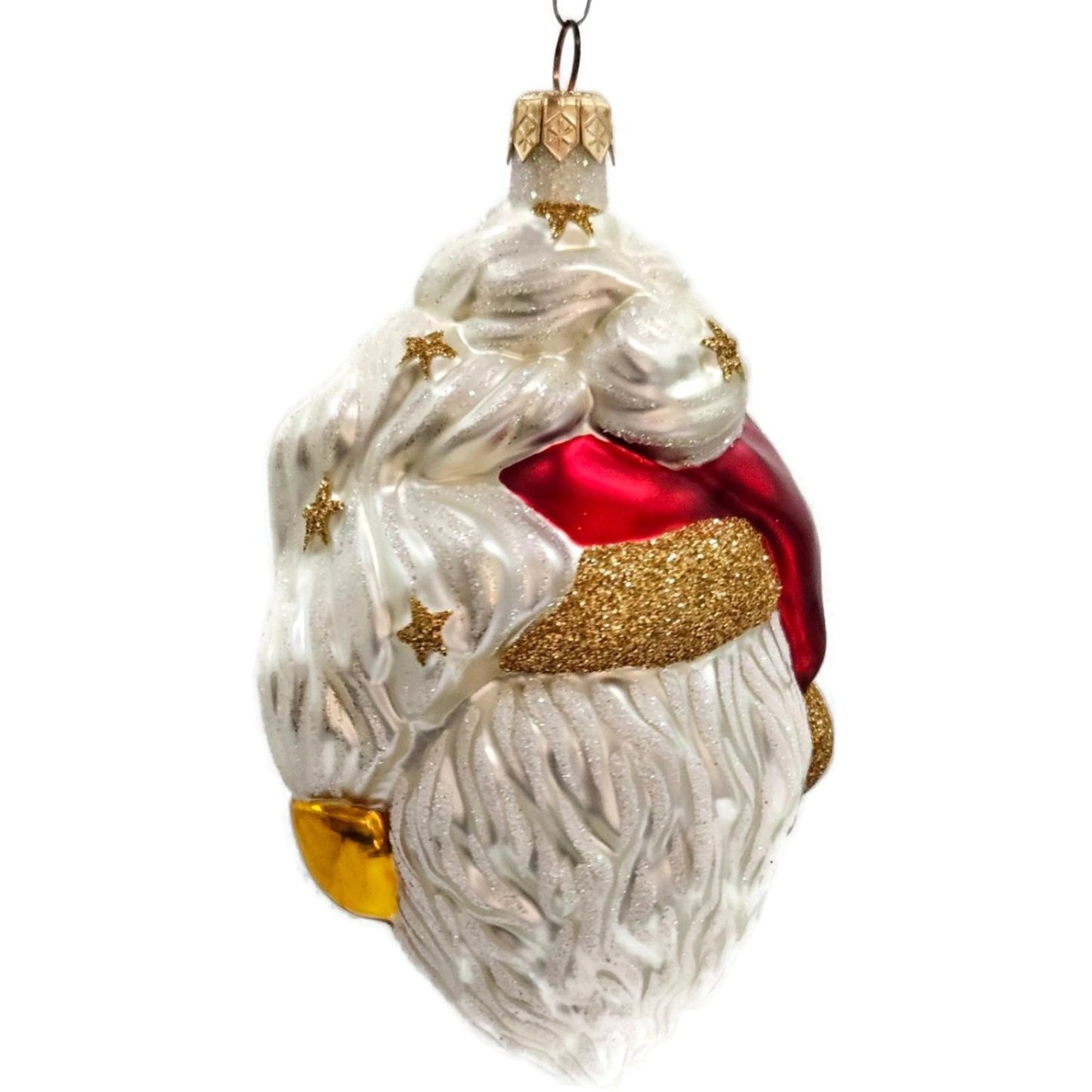 Patricia Breen Merry Olde Elfe Red Gold Trim Stars Santa Christmas Ornament