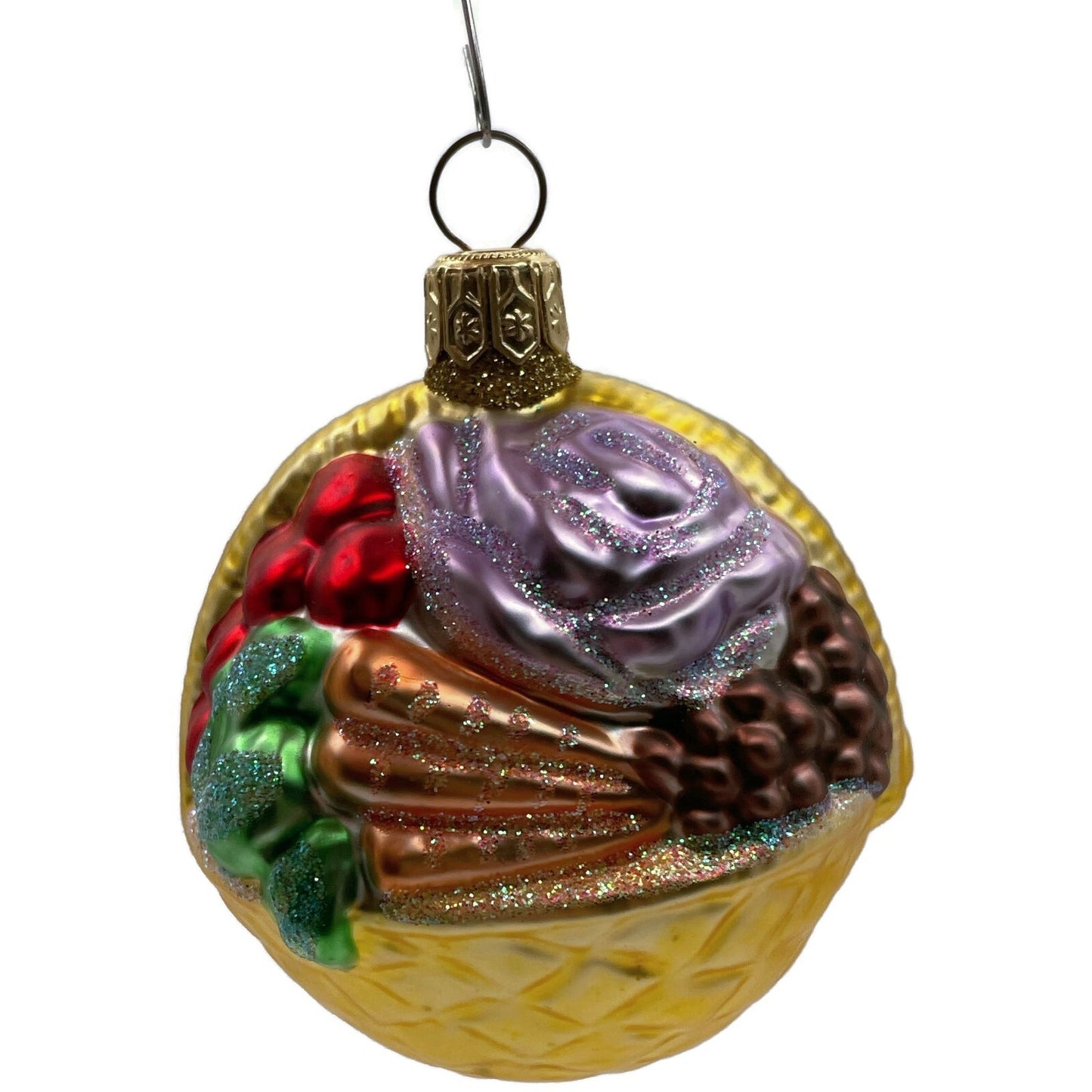 Patricia Breen Winter Vegetable Basket Gold Fall Christmas Holiday Tree Ornament