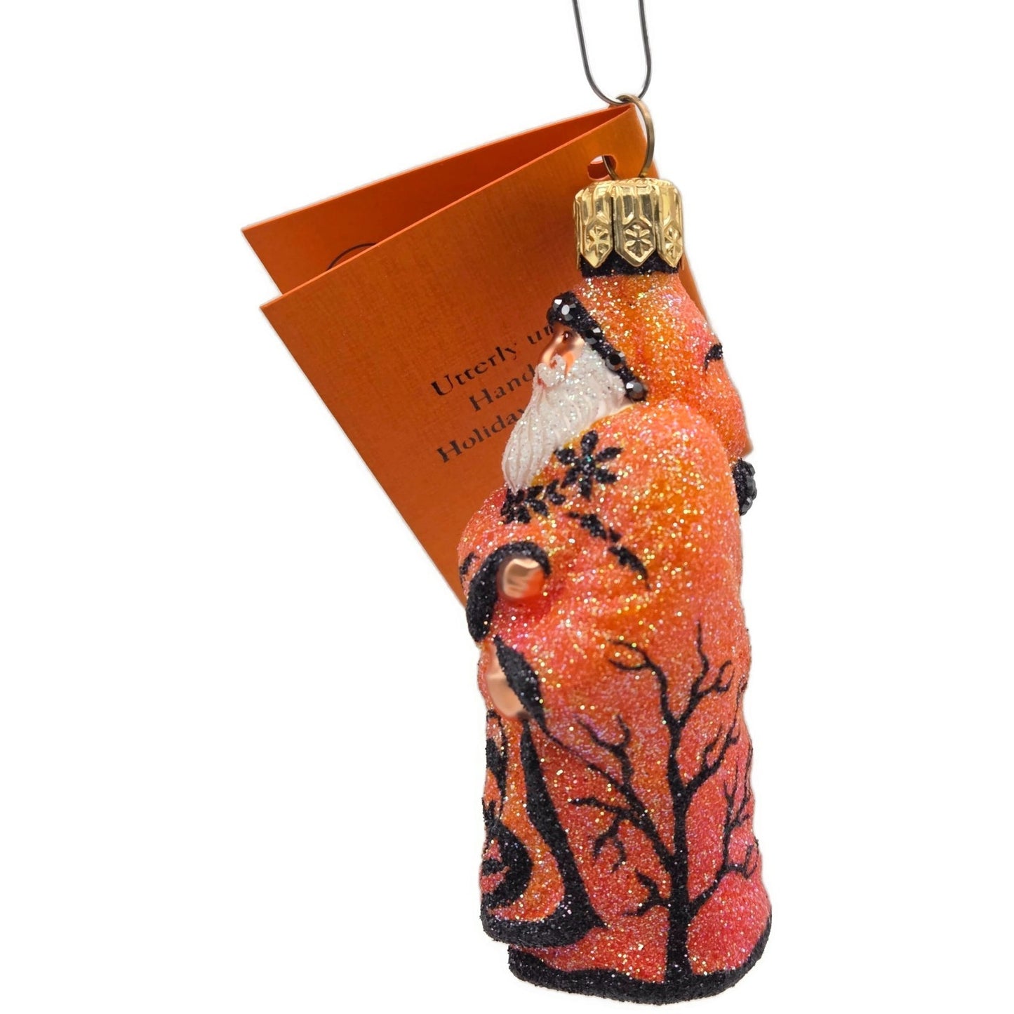 Patricia Breen Miniature Redoute Santa Claus Orange Cat Halloween Ornament
