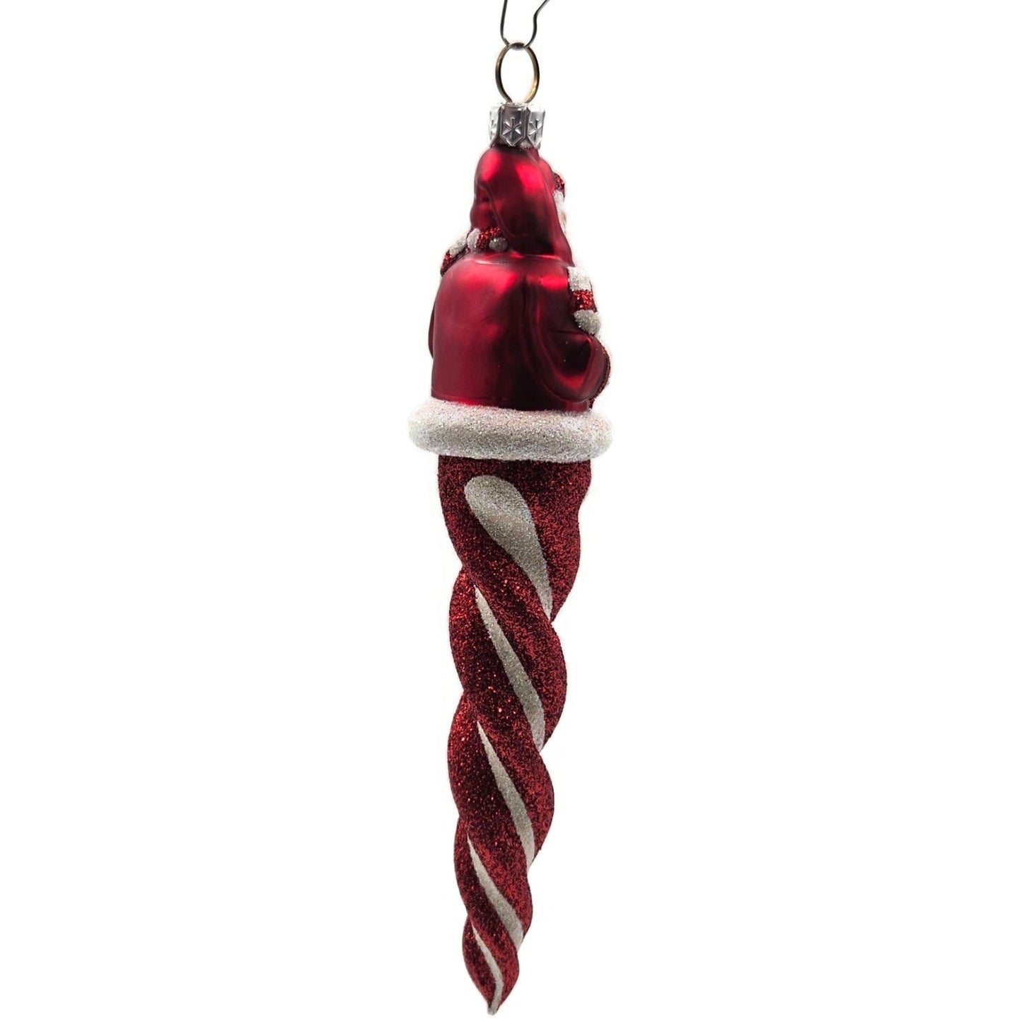 Patricia Breen Santa Sopel Red White Candy Cane Spiral Christmas Tree Ornament