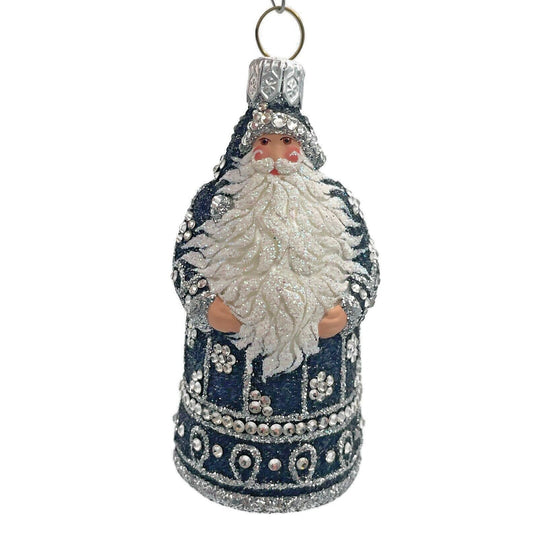 Patricia Breen Miniature Sublime Santa Claus Black Christmas Tree Ornament