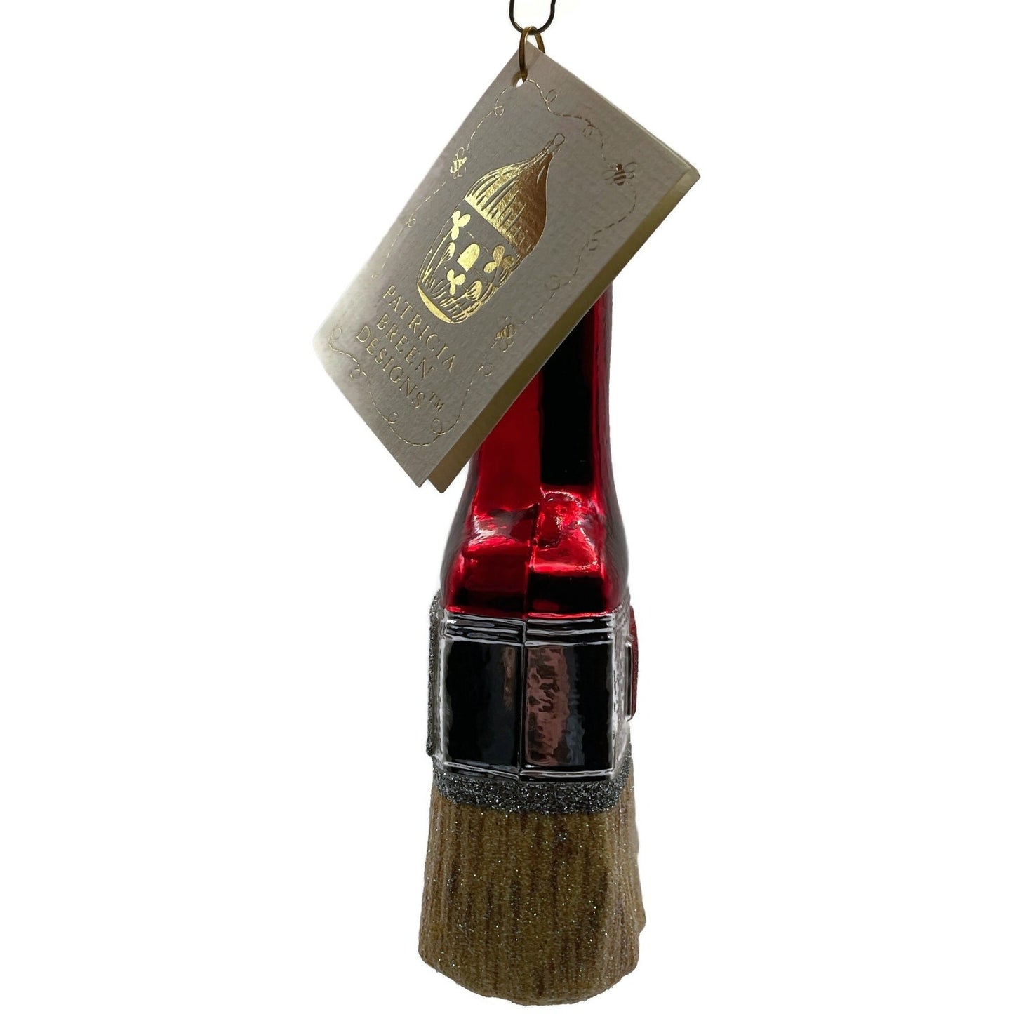 Patricia Breen Ornament PB Paint Brush Holly Art Red Christmas Holiday Tree Deco