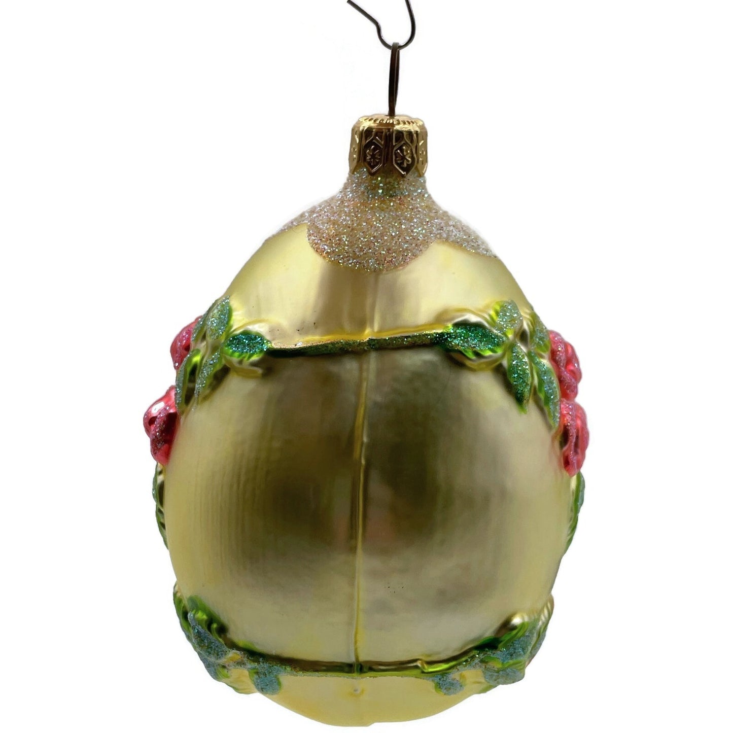 Patricia Breen Aleksandras Egg Flowers Yellow Easter Christmas Signed Ornament