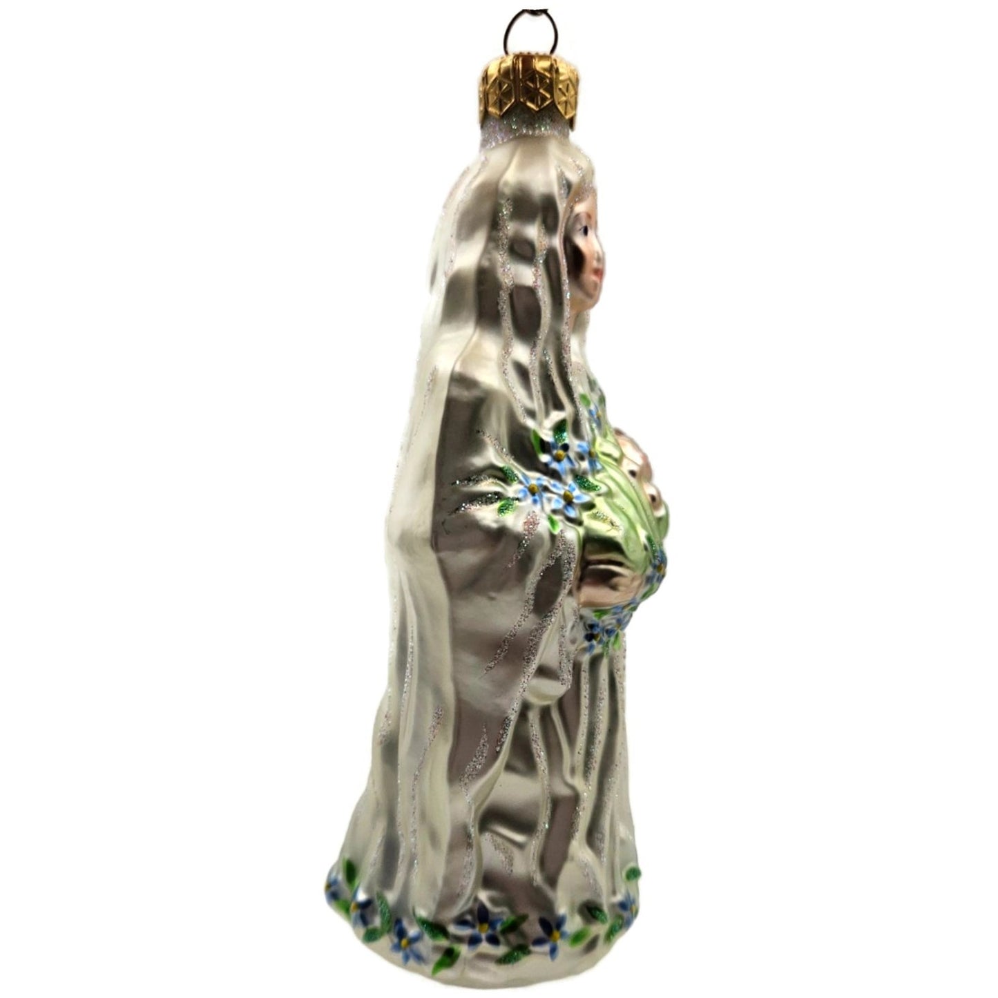 Patricia Breen Bountiful Madonna Baby Jesus Flowers Religous Christmas Ornament