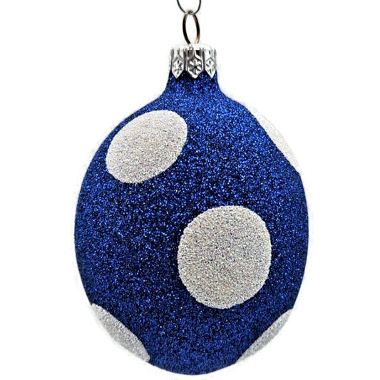 Patricia Breen Eggs Blue Polka Dot White Easter Christmas Spring Tree Ornament