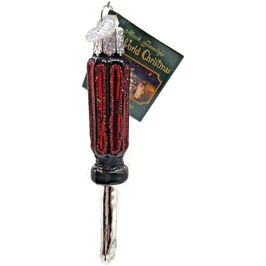 OWC Screwdriver Construction Tools Work Glass Old World Christmas Ornament