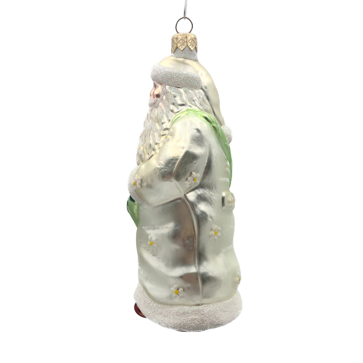 Patricia Breen Santa of the Daisies Pearl Spring Christmas Holiday Tree Ornament