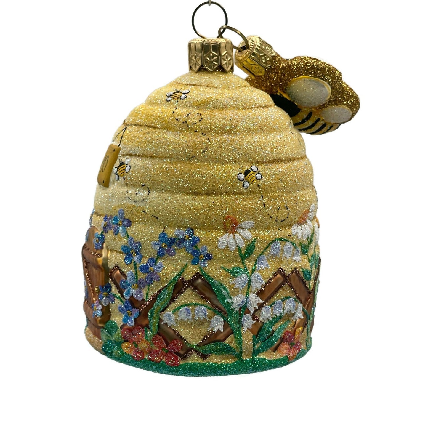 Patricia Breen Chelsea Beeskep Bees Flowers Spring Holiday Christmas Ornament