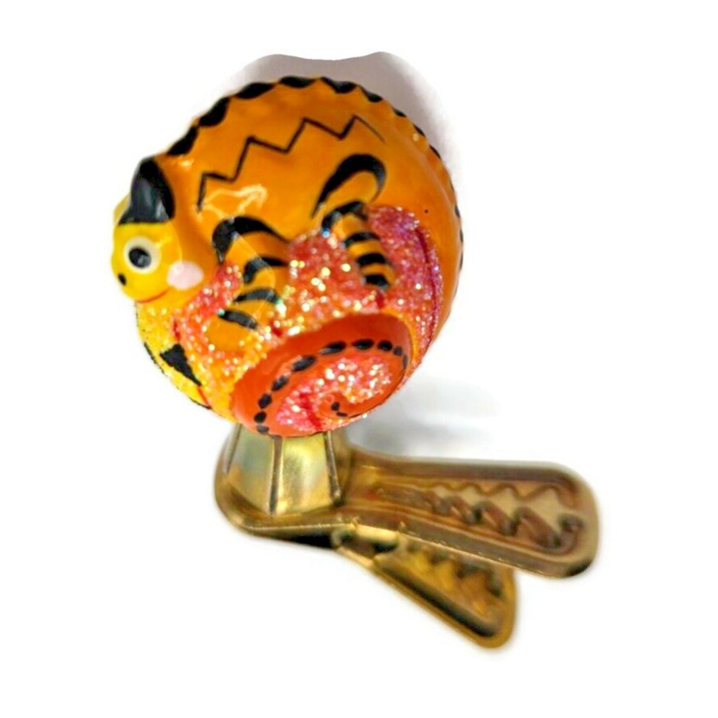 Patricia Breen Petite Miniature Chameleon Jack O Lantern Halloween Clip Ornament