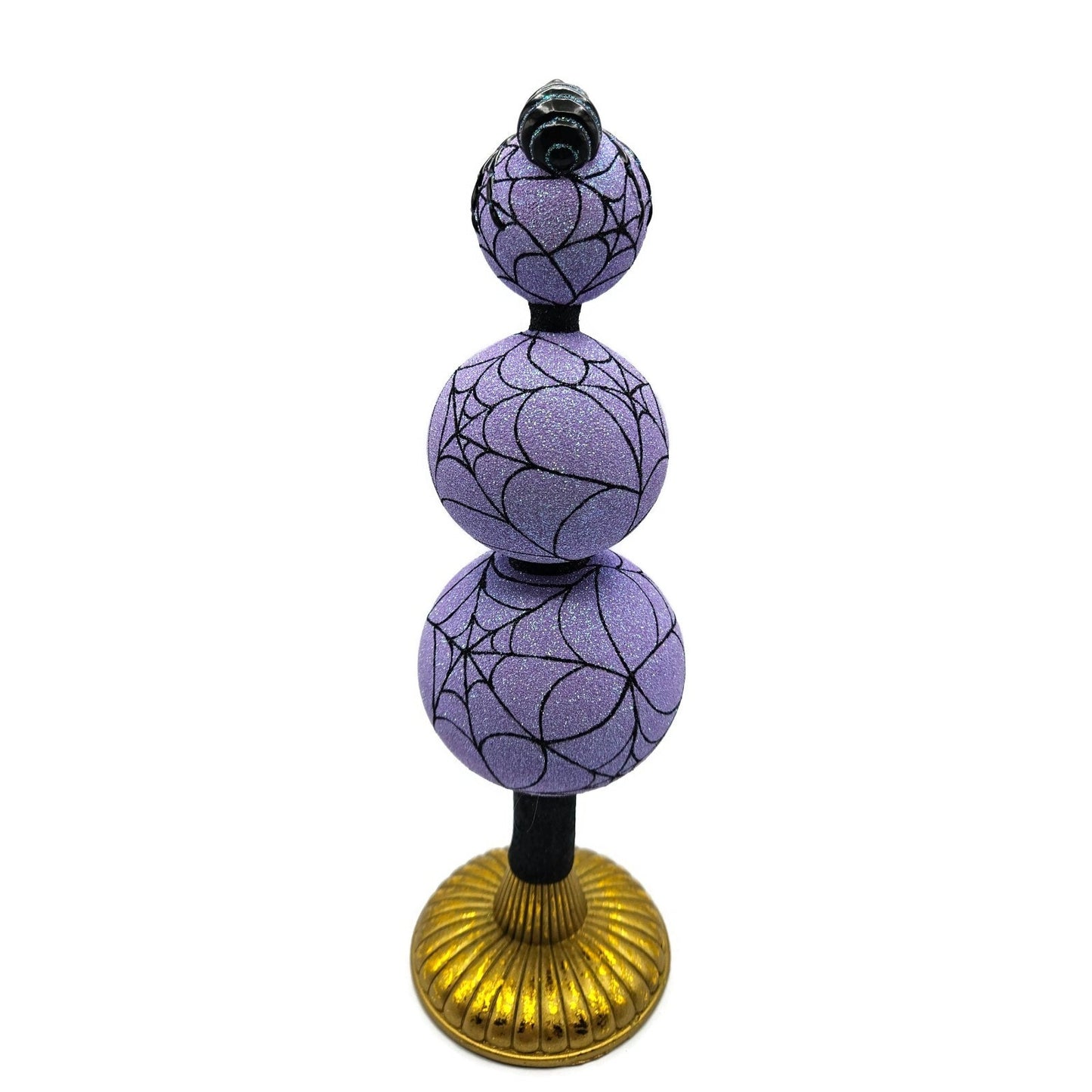 Patricia Breen Webmaster Purple Spider Web Finial Halloween Holiday Tree Topper