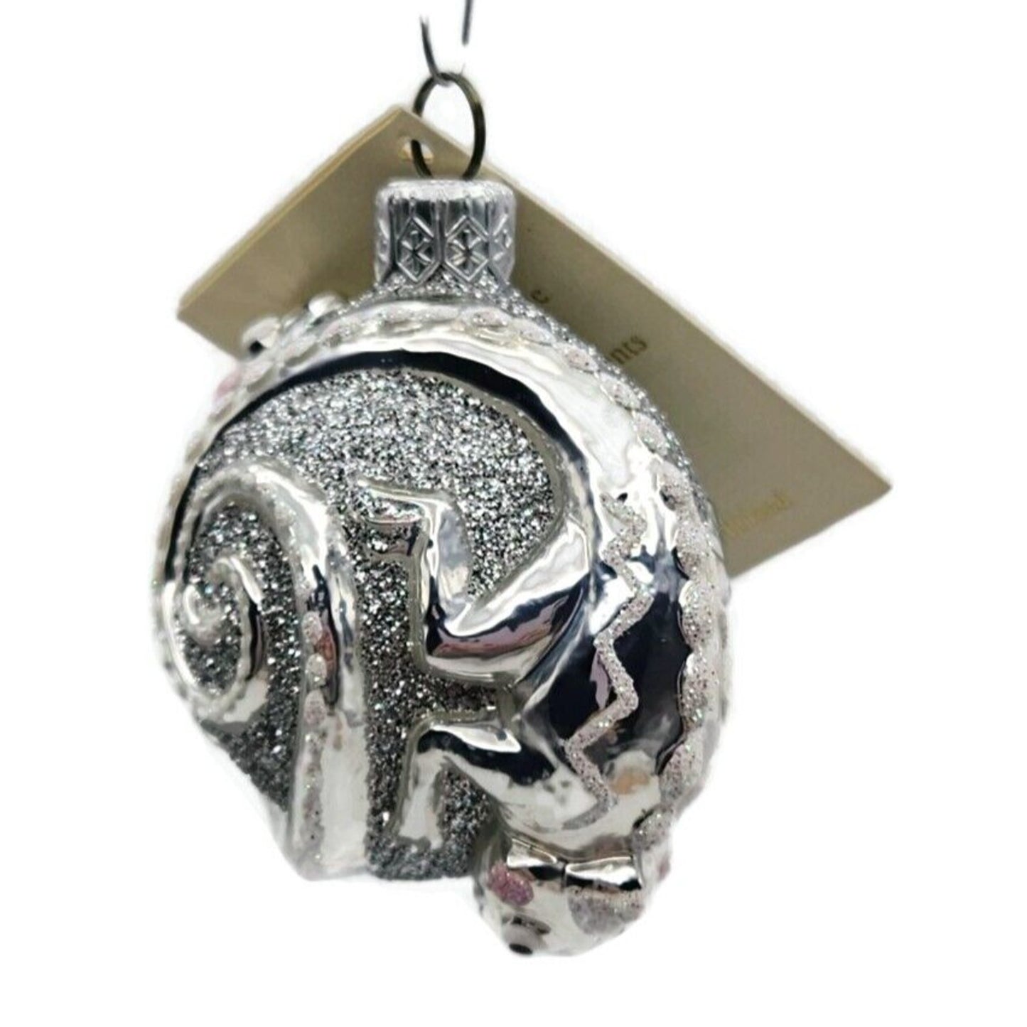 Patricia Breen Once Again for James Silver Chameleon Christmas Tree Ornament