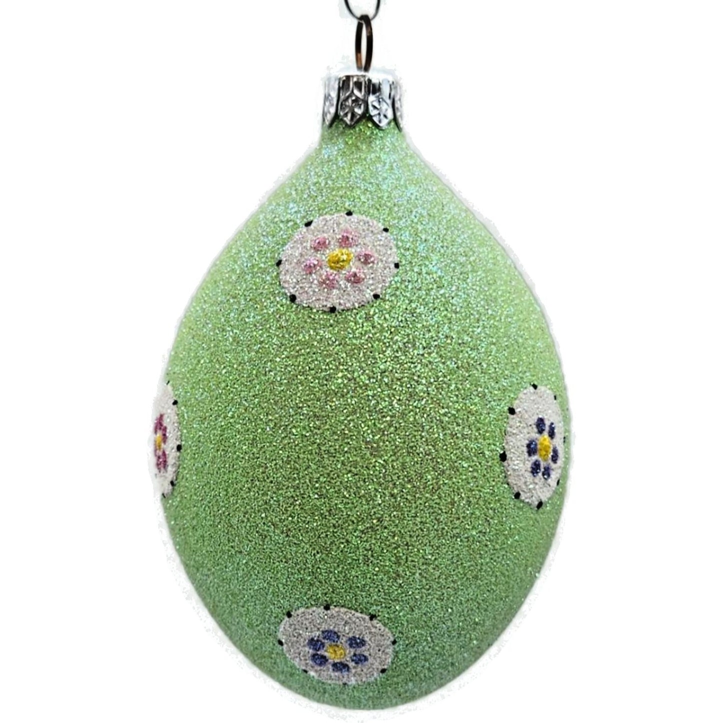 Patricia Breen Easter Egg Green Medallions Floral Easter Christmas Tree Ornament