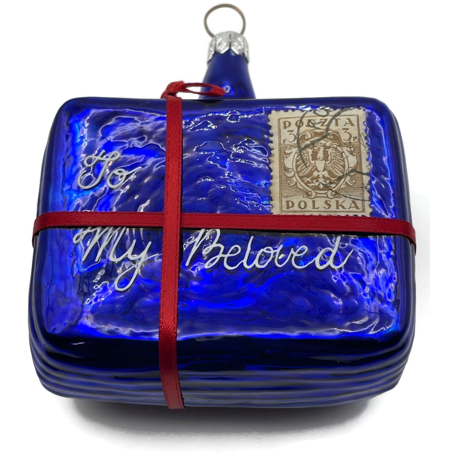 Patricia Breen Letter to My Beloved Blue Valentines Postcard Christmas Ornament