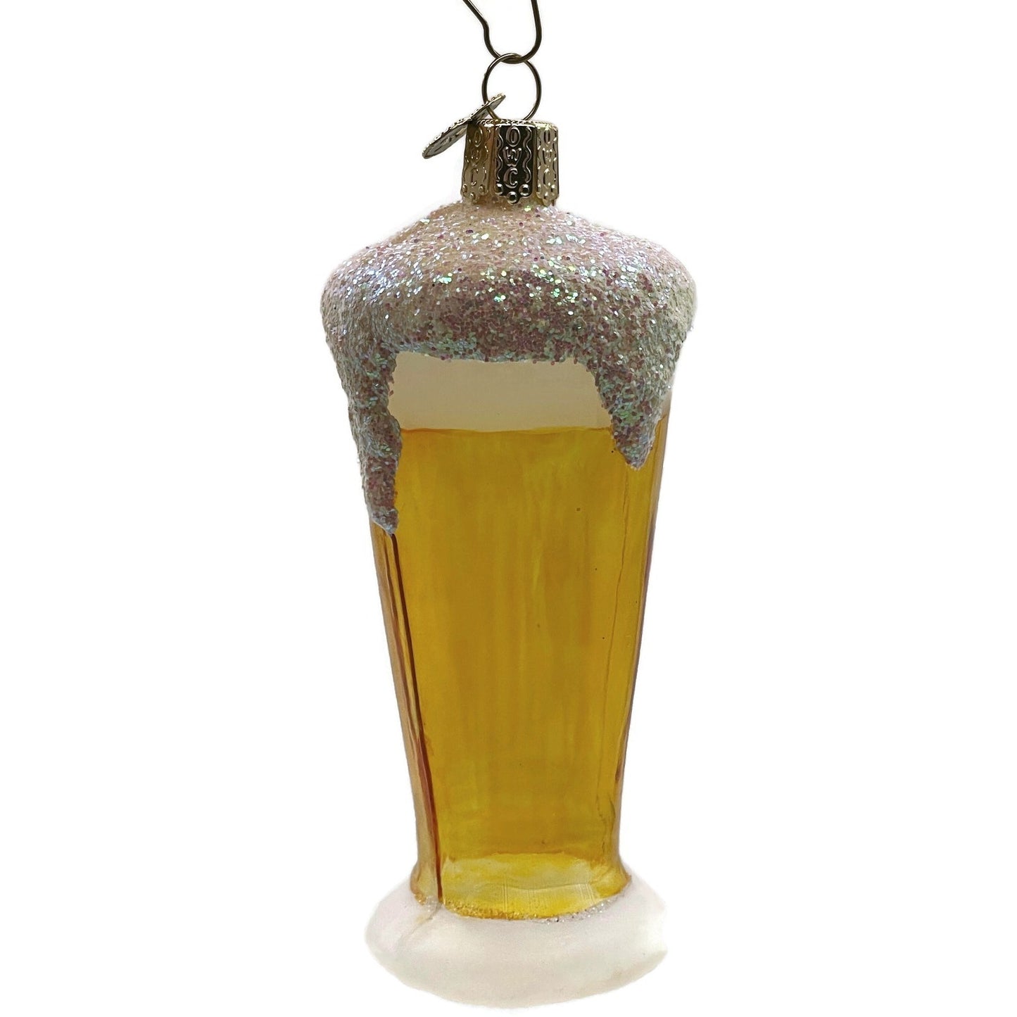 OWC Draft Glass Of Beer Ornament With Foam Old World Christmas Tree Decor