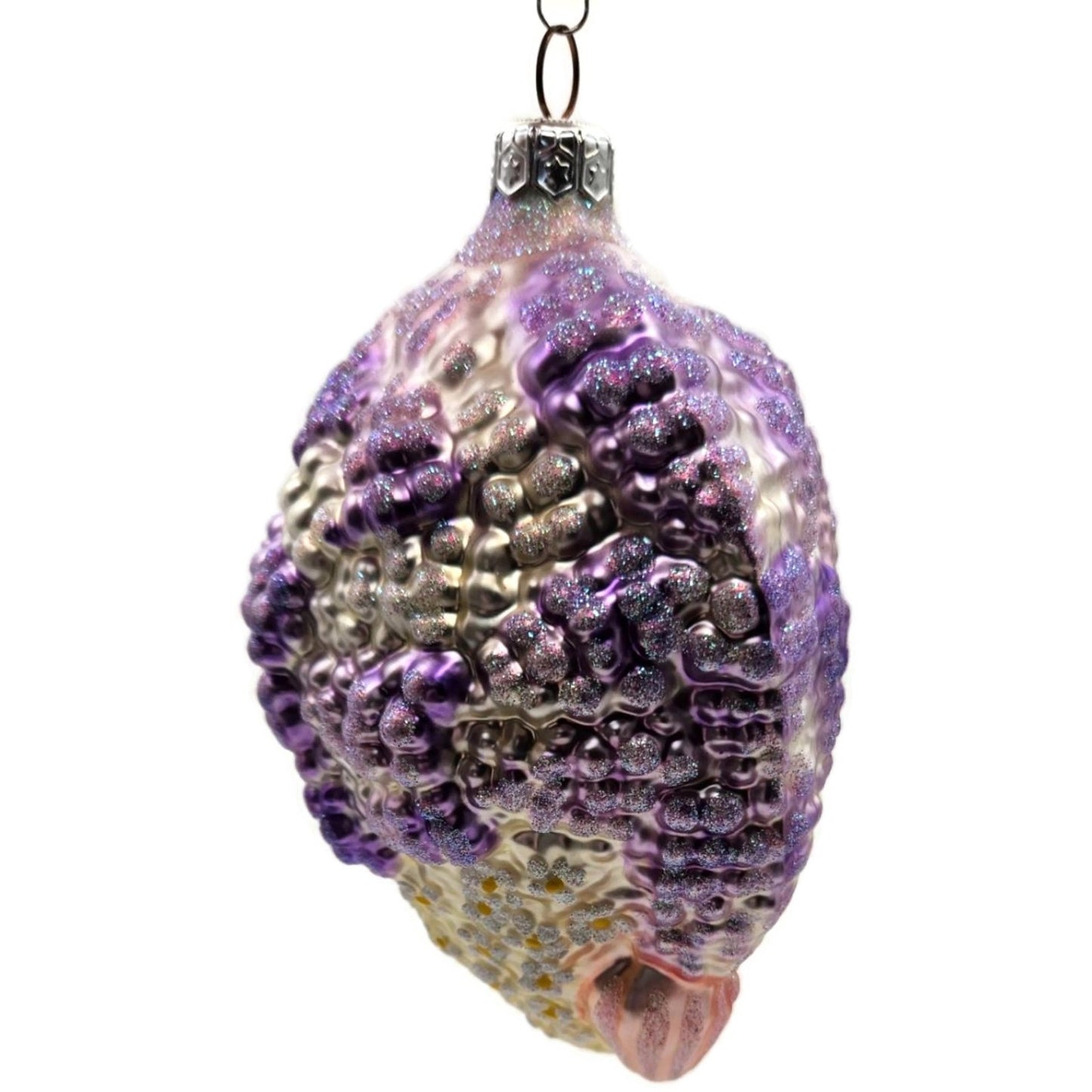 Patricia Breen Arcimbaldi Santa Purple White Flowers Spring Christmas Ornament