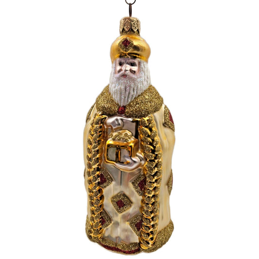 Patricia Breen Bijoux Santa Claus Red Squares Christmas Tree Holiday Ornament