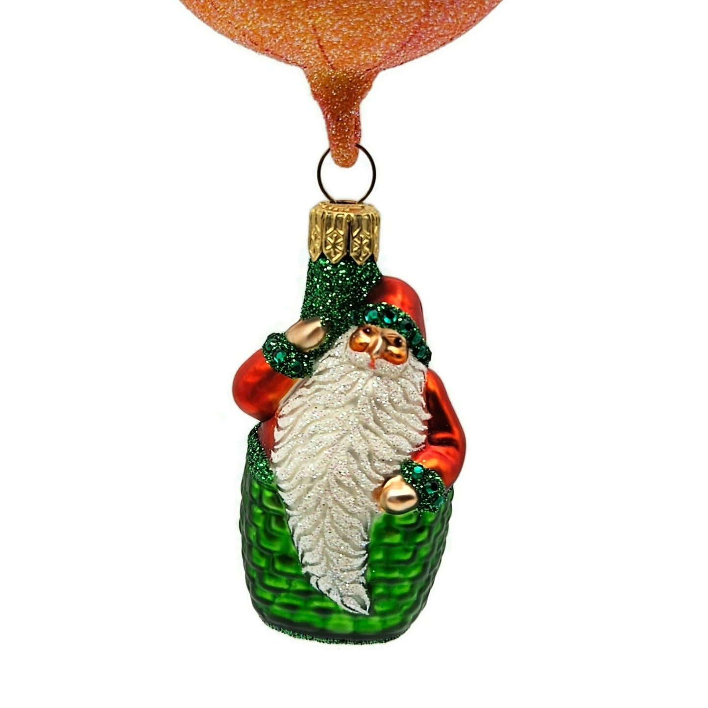 Patricia Breen Skyward Santa Claus Orange Halloween Pumpkin Christmas Ornament