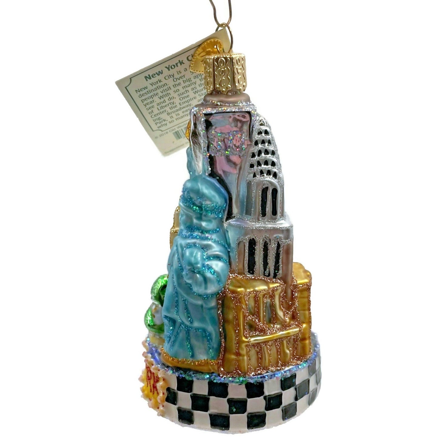 New York City Statue Of Liberty World Trade Ctr OWC Old World Christmas Ornament