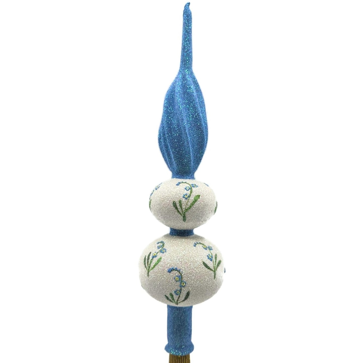 Patricia Breen Miniature Forget-Me-Not Finial Blue Spring Christmas Tree Topper