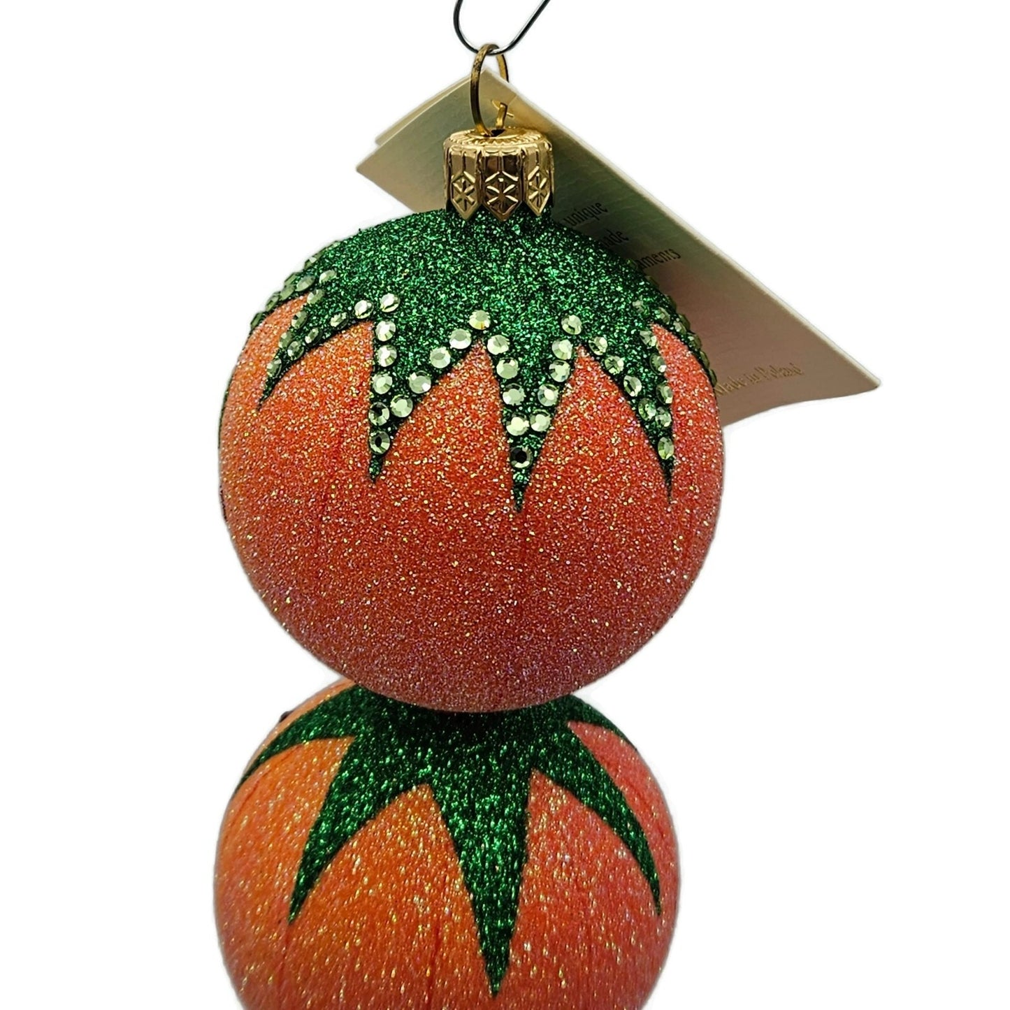 Patricia Breen Skyward Santa Claus Orange Halloween Pumpkin Christmas Ornament