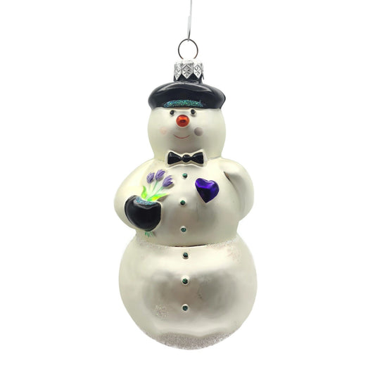 Patricia Breen My Heart Belongs to You Purple Heart Snowflake Christmas Ornament