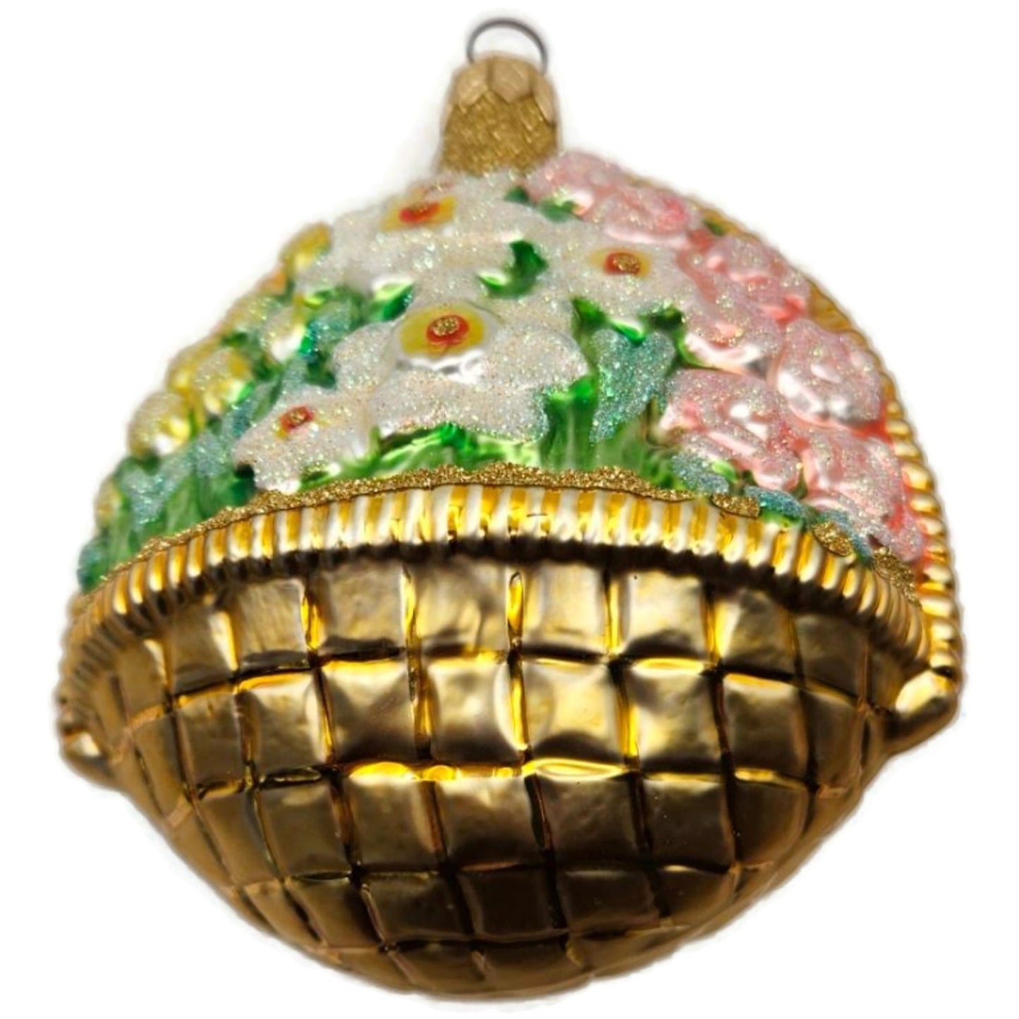 Patricia Breen Flowers For My Love Gold Tulips Spring Christmas Ornament Basket
