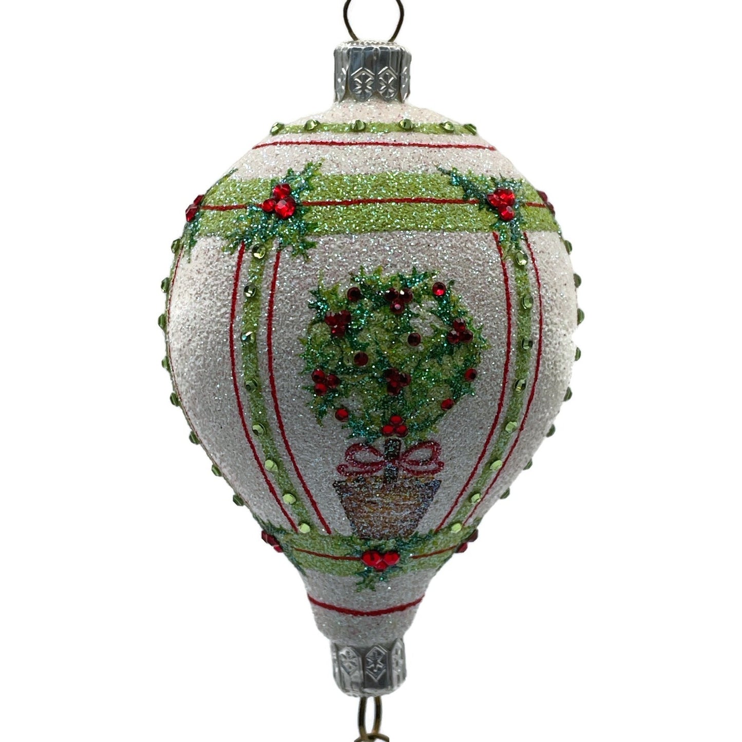 Patricia Breen Ornament Miniature Balloon Boy Holly Topiary Christmas Tree Decor