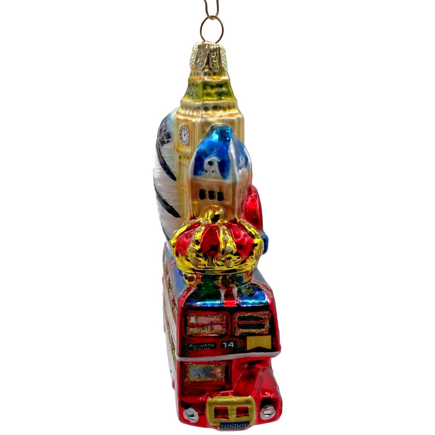 Ornament London England Thames Double Decker Bus Travel Christmas Tree Decor