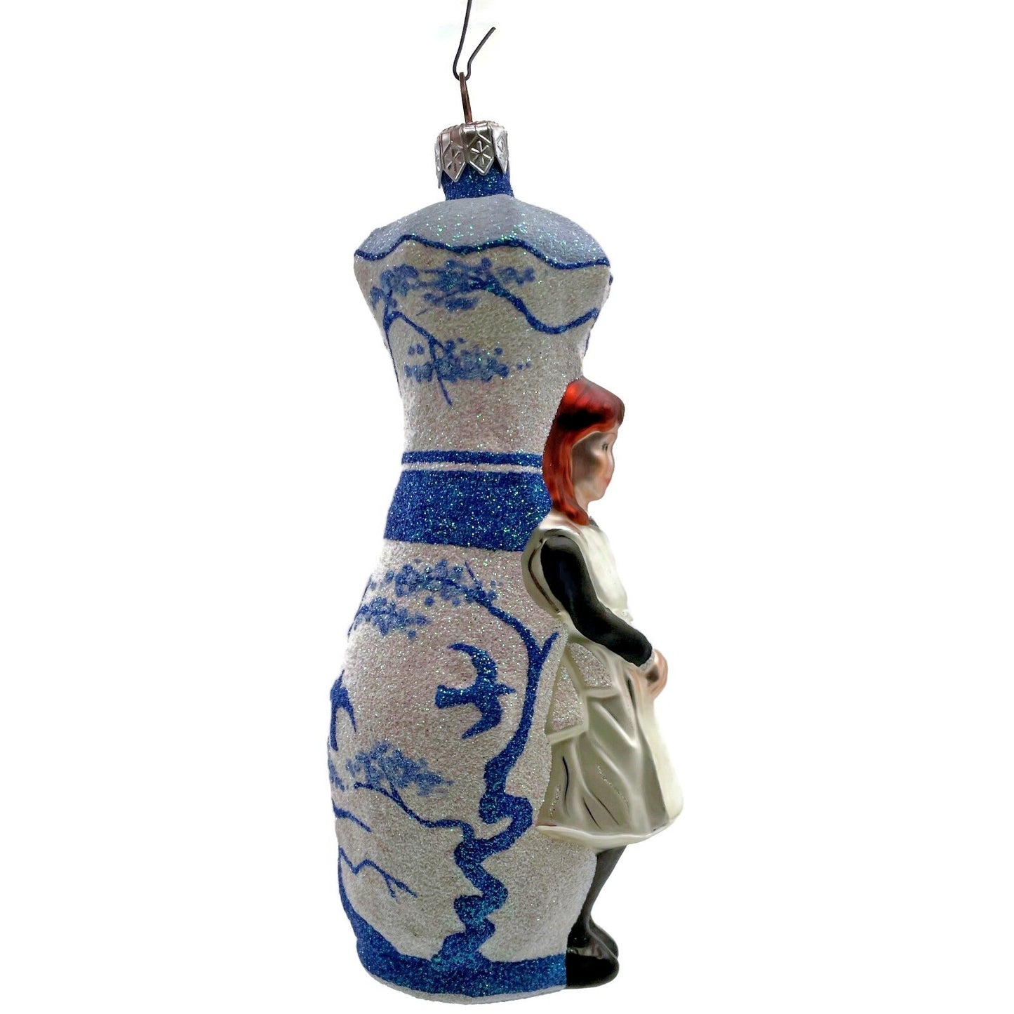 Patricia Breen Girl with Vase Boits Daughter Chinoiserie Christmas Tree Ornament