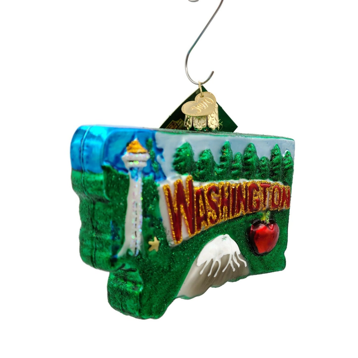 State of Washington Evergreen State Space Needle Old World Christmas Ornament