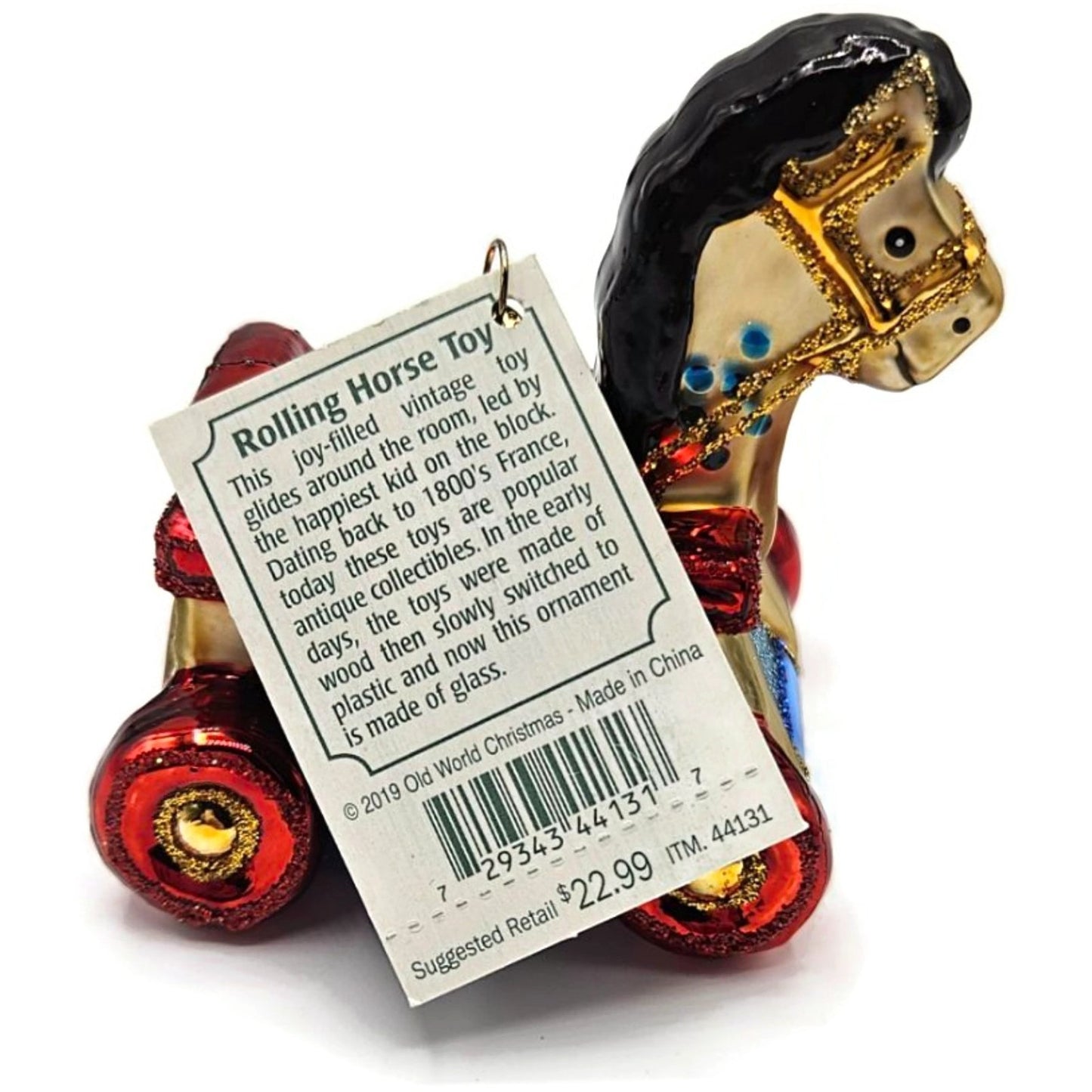 OWC Rocking Horse Toy Ornament Hanging Old World Christmas Holiday Tree Decor
