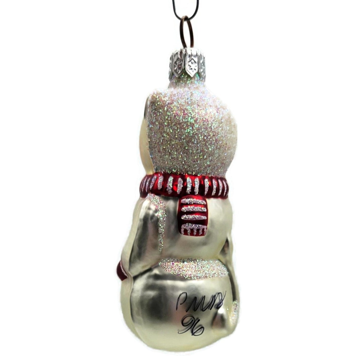 Patricia Breen Snowcat With Red Scarf Pearl Christmas Tree Signed Ornament