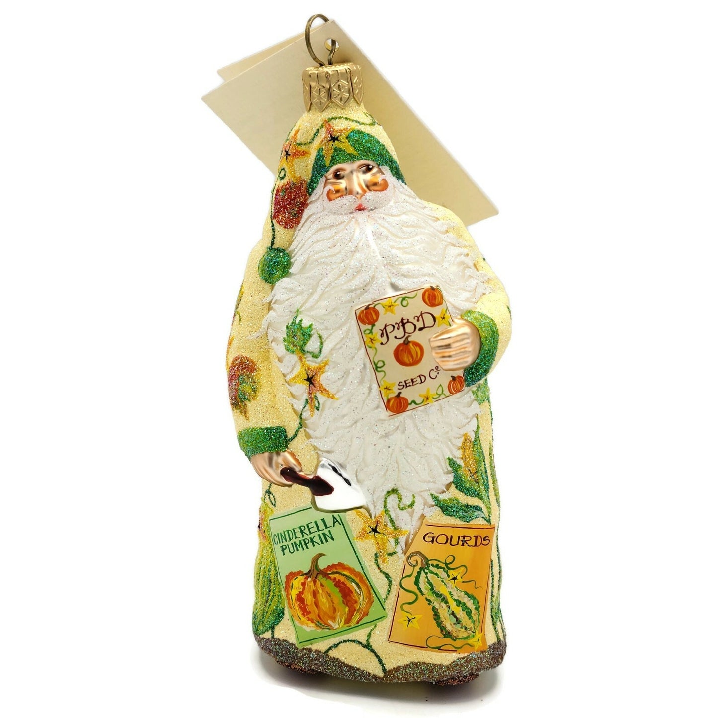 Patricia Breen Sowing Time Gourds Pumpkin Fall Santa Claus Christmas Ornament