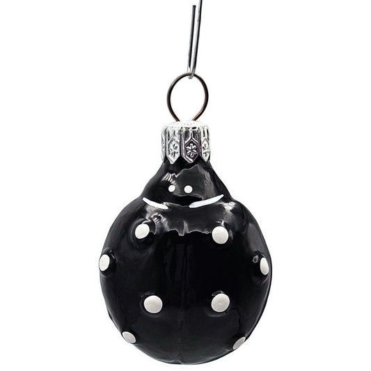 Patricia Breen Ladybug Black White Polka Dots Spring Christmas Tree Ornament