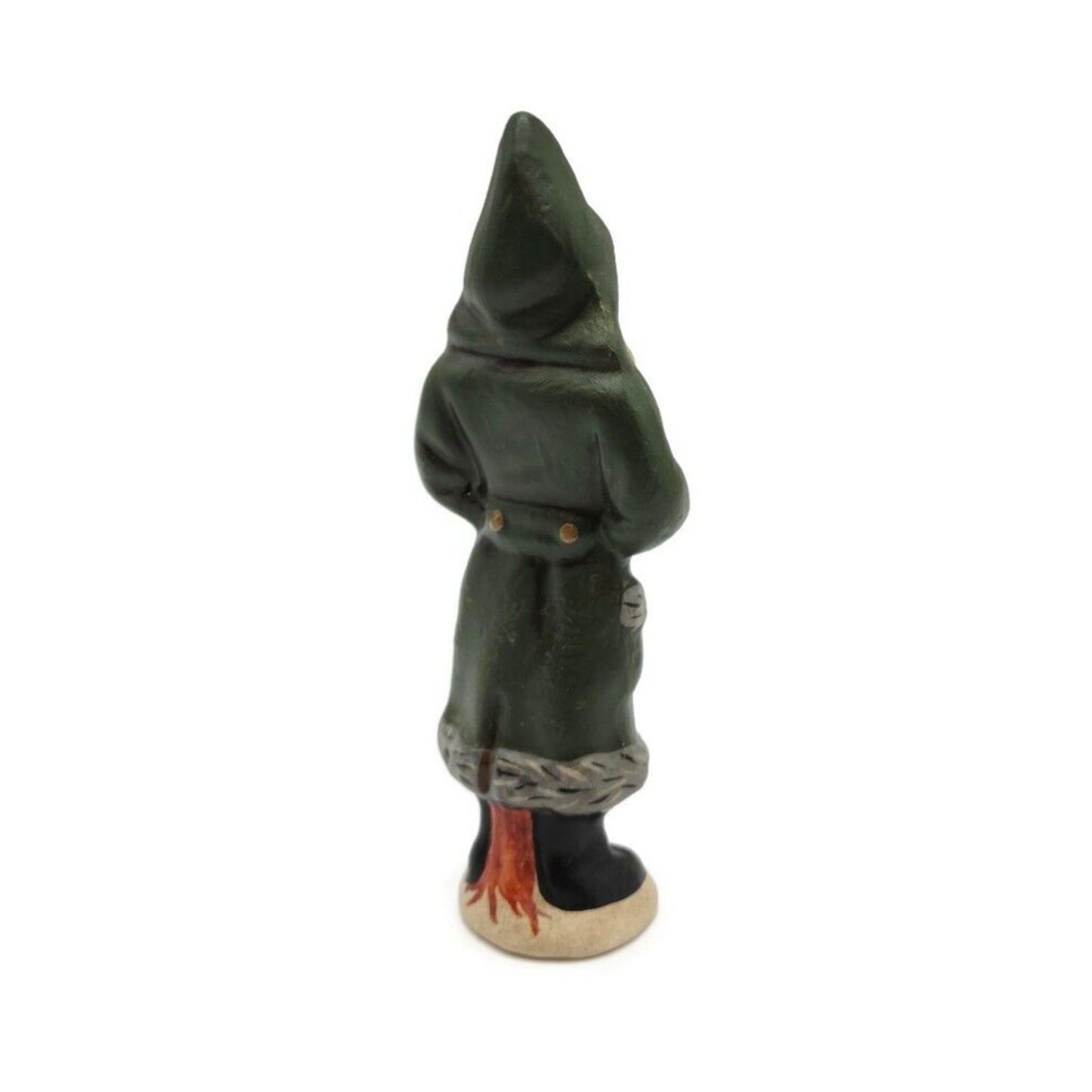Vaillancourt Belsnickel with Green Coat Tammy Lajoie Signed Chalkware Figurine
