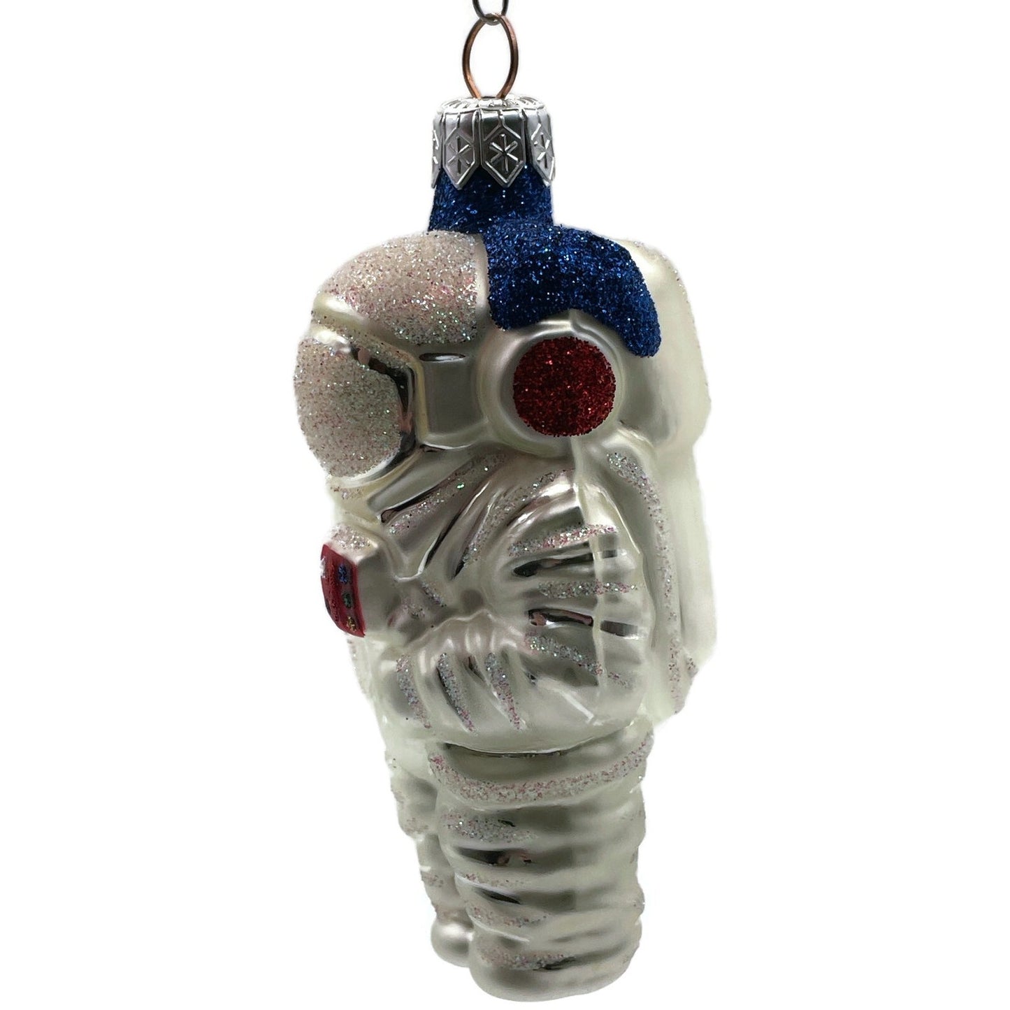 Patricia Breen A Walk on the Moon Spaceman Glittered Helmet Christmas Ornament