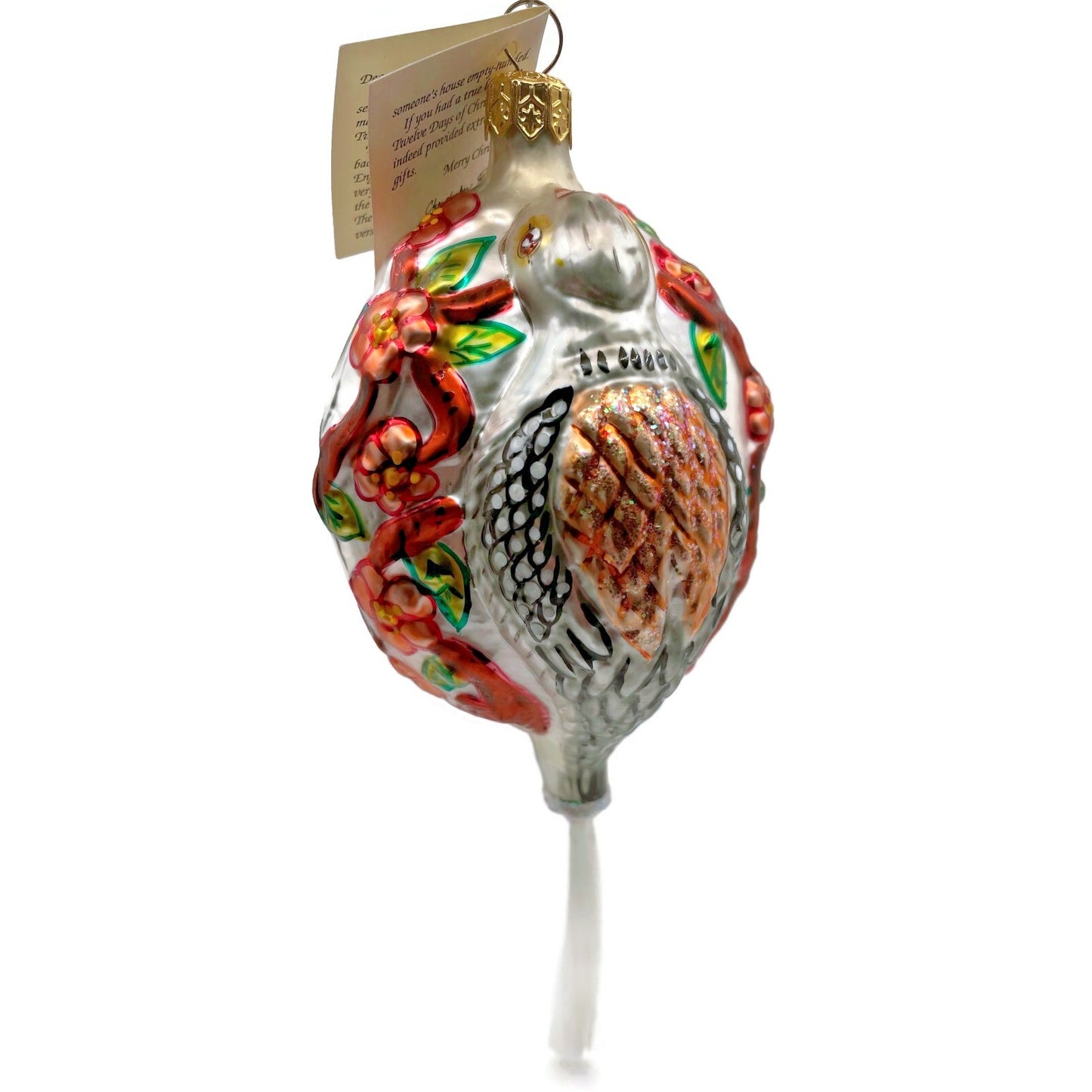 Christopher Radko Two Turtle Doves 12 Days Of Christmas Tree Ornament 9893